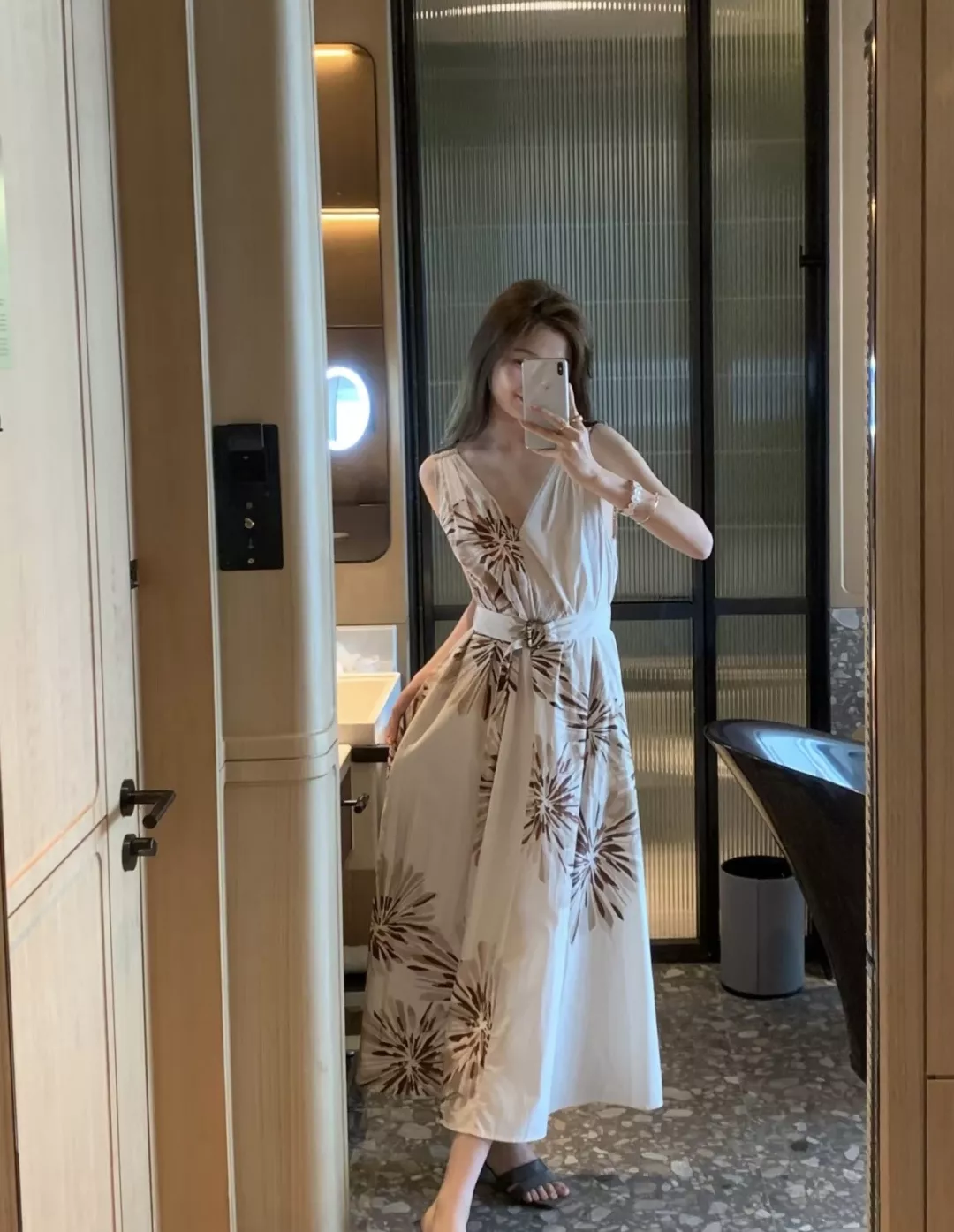 브루넬로쿠치넬리 브이넥 민소매 롱 원피스 상세 이미지 14