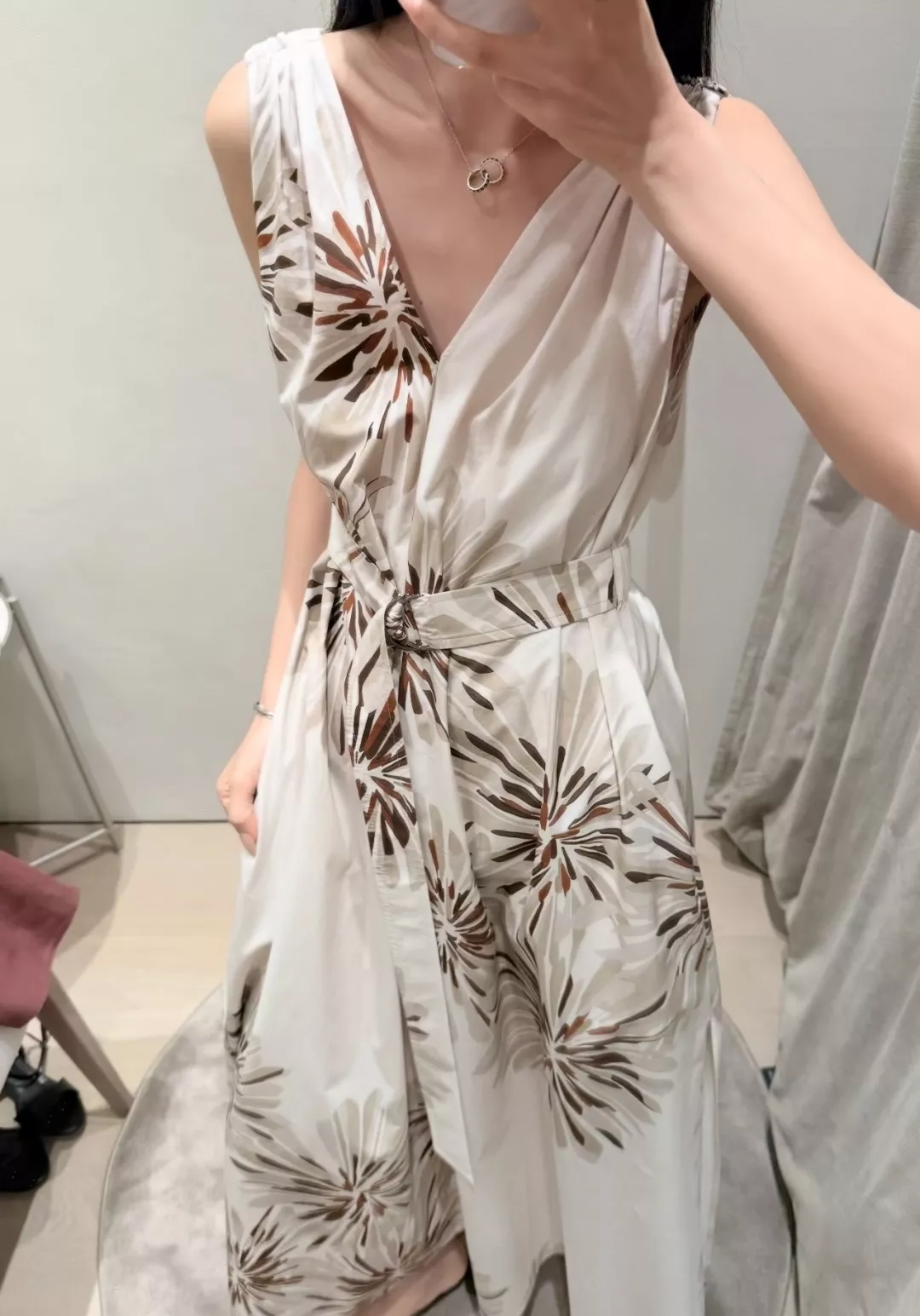 브루넬로쿠치넬리 브이넥 민소매 롱 원피스 상세 이미지 15