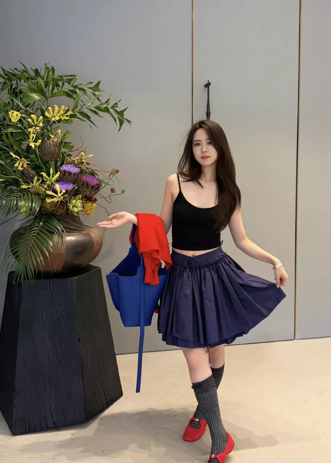 로에베 더블 레이어 드로스트링 미니 스커트 상세 이미지 18