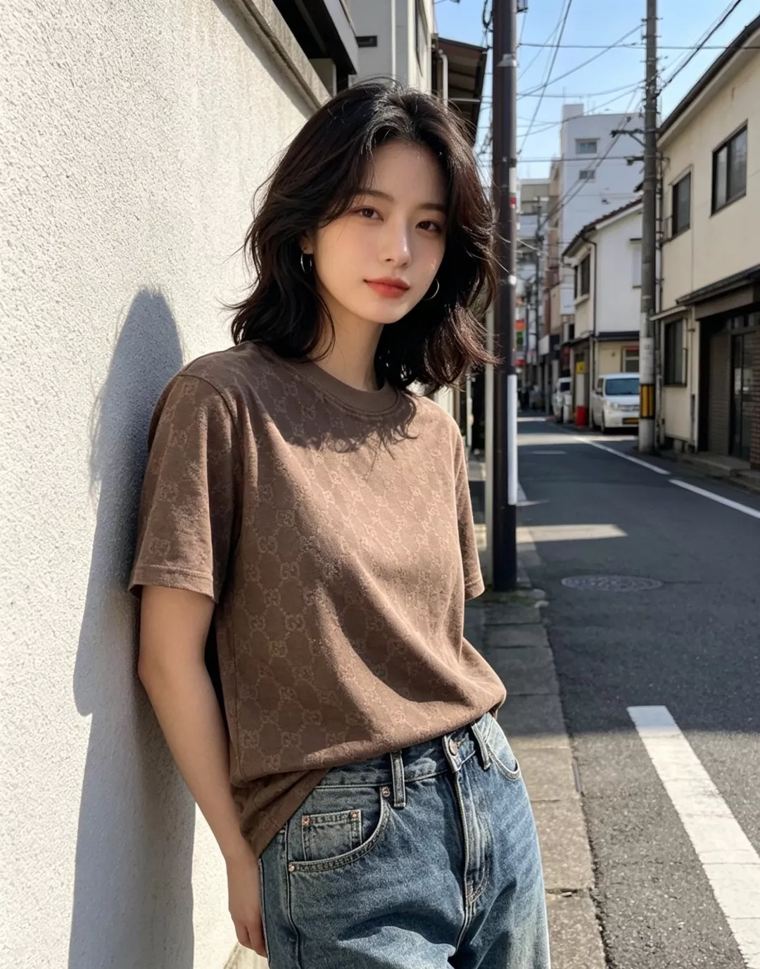 구찌 더블 G 자카드 반소매 니트 탑 상세 이미지 15