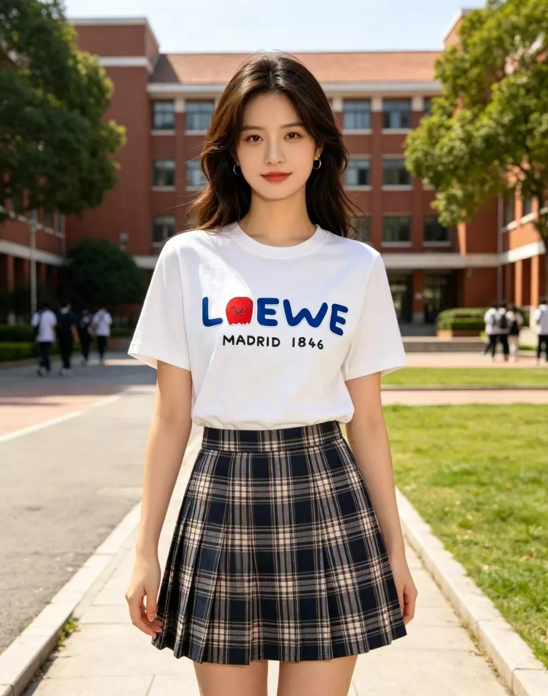 로에베 기념 한정 플로킹 패치 반소매 티셔츠 상세 이미지 12