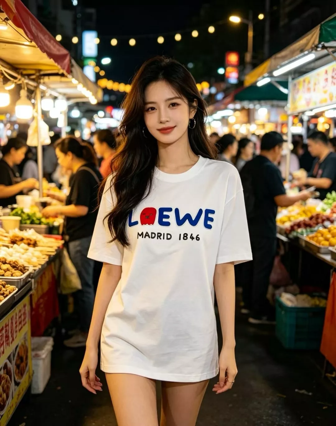 로에베 기념 한정 플로킹 패치 반소매 티셔츠 상세 이미지 16