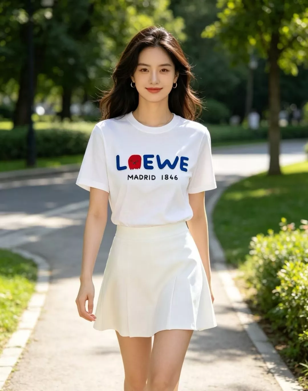 로에베 기념 한정 플로킹 패치 반소매 티셔츠 상세 이미지 15