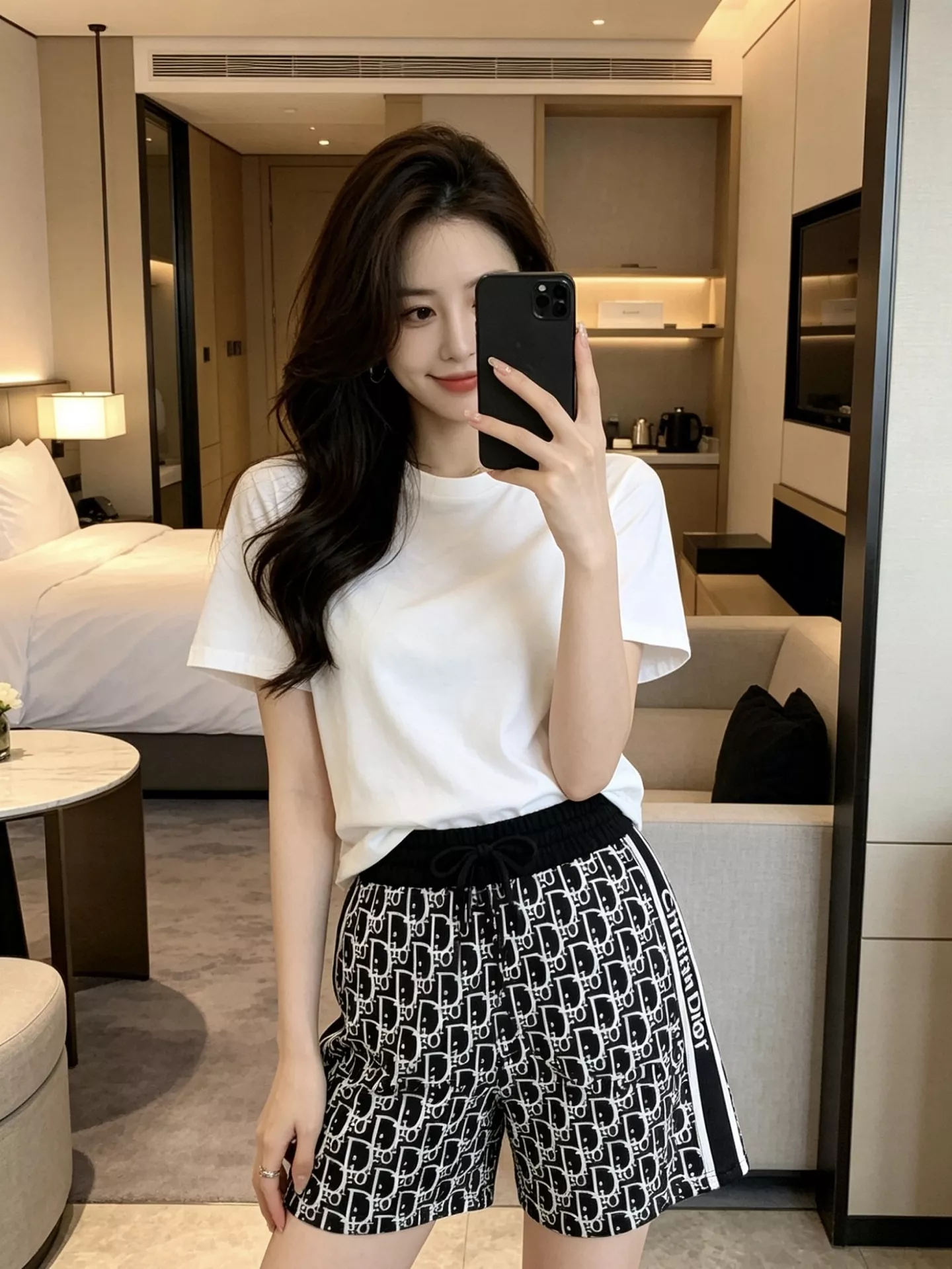 디올 만입 로고 패턴 사이드 밴드 쇼트 팬츠 상세 이미지 15