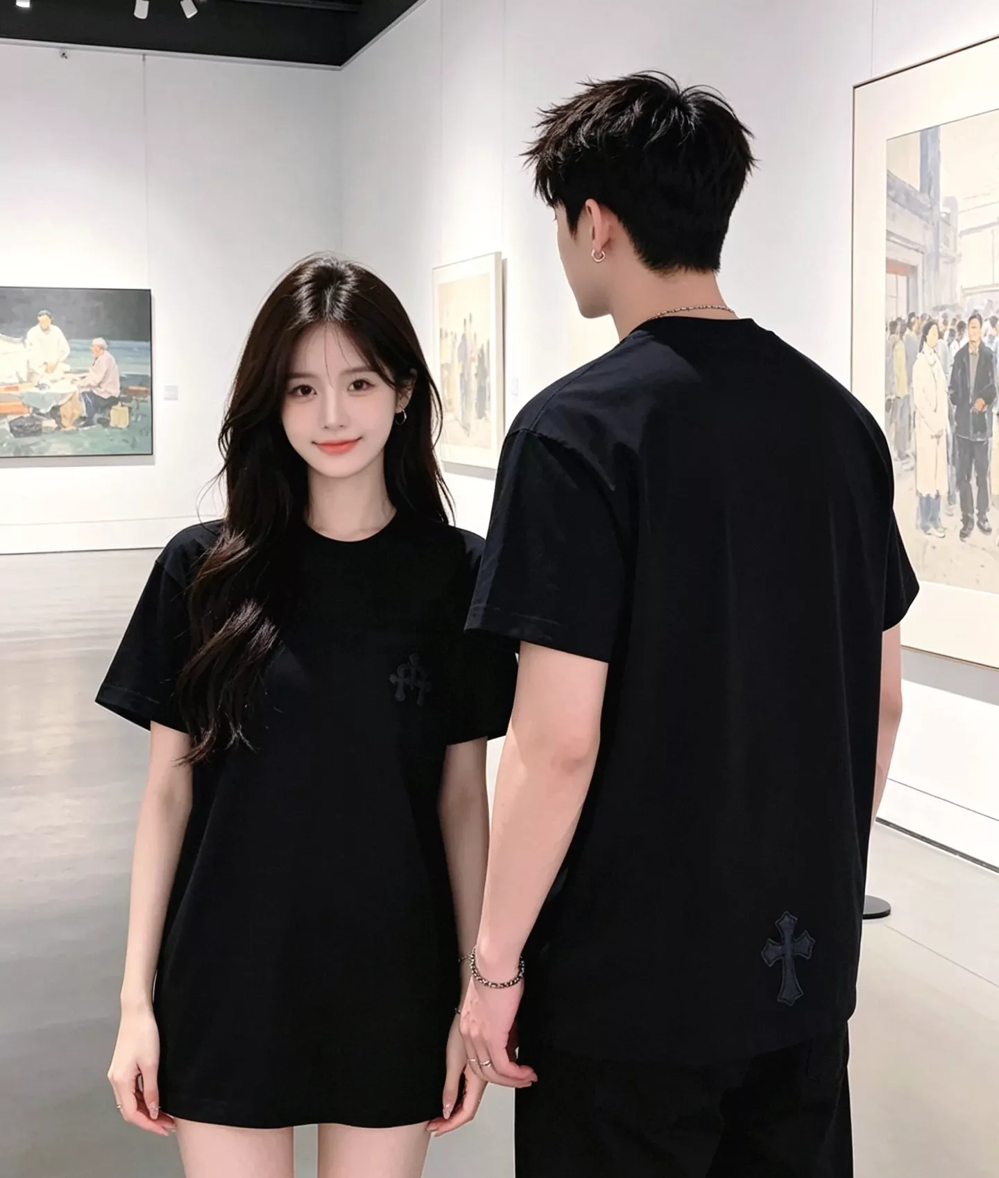 크롬하츠 포켓 배색 십자가 라운드넥 반소매 티셔츠 상세 이미지 18
