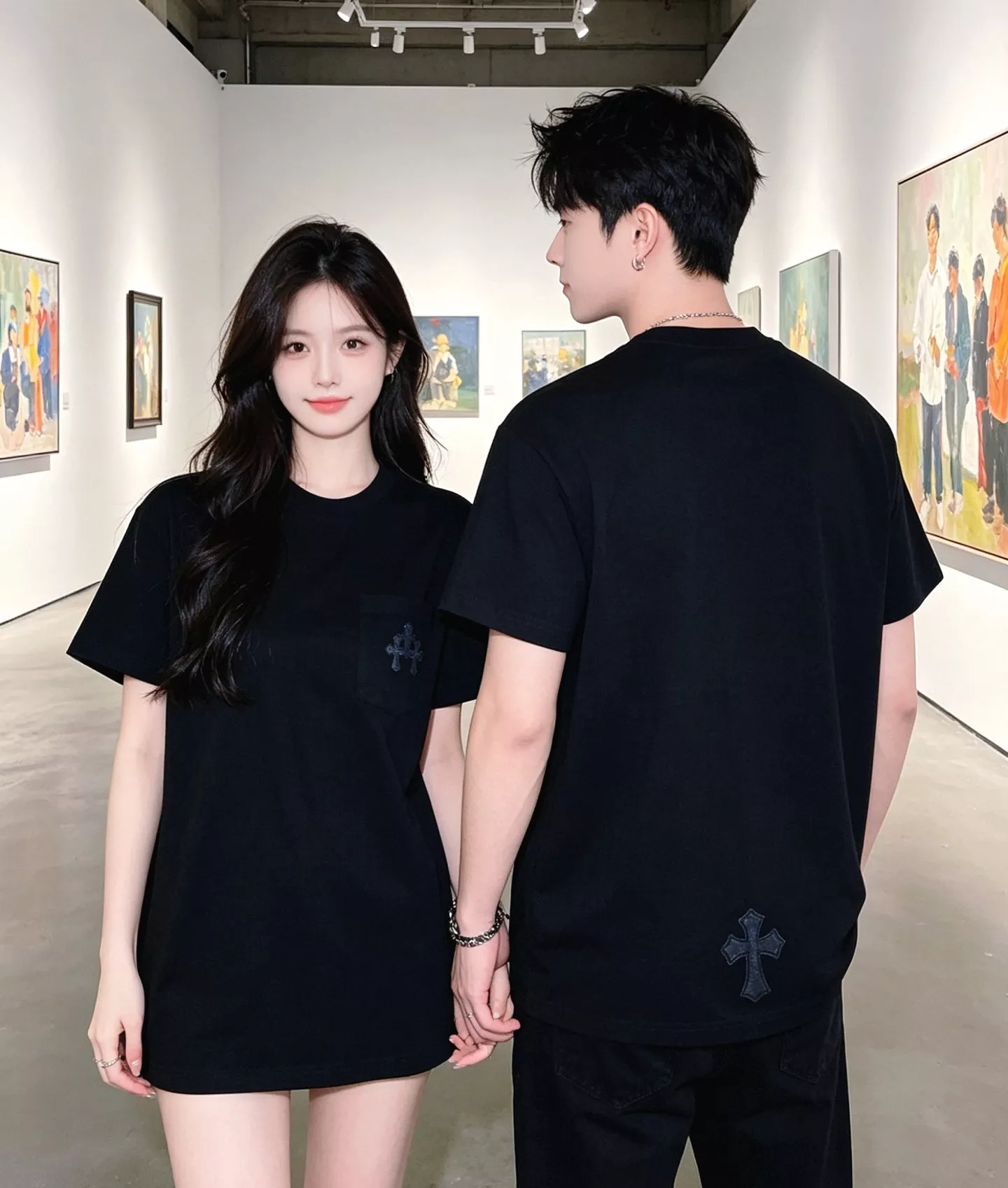크롬하츠 포켓 배색 십자가 라운드넥 반소매 티셔츠 상세 이미지 19