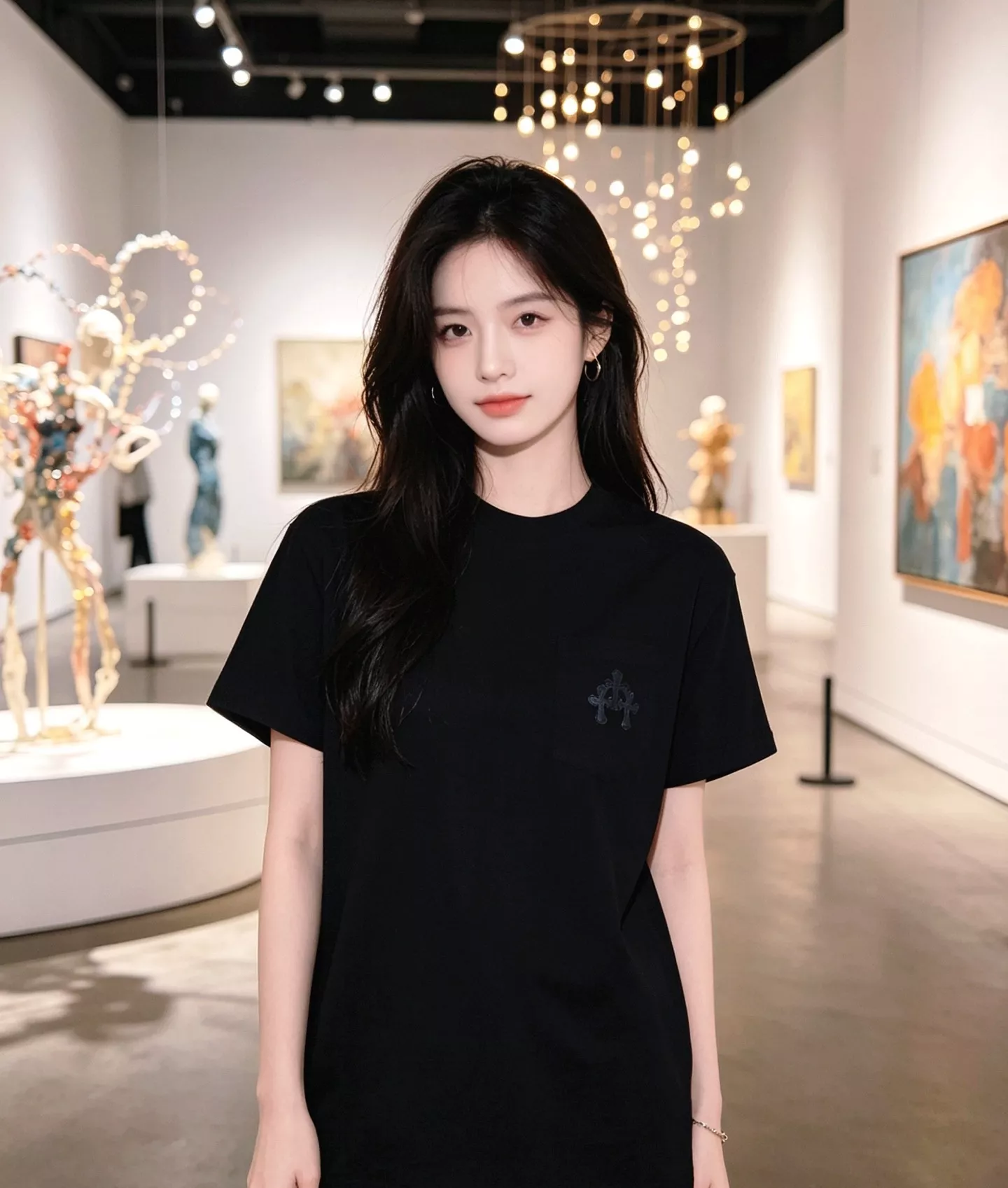 크롬하츠 포켓 배색 십자가 라운드넥 반소매 티셔츠 상세 이미지 13