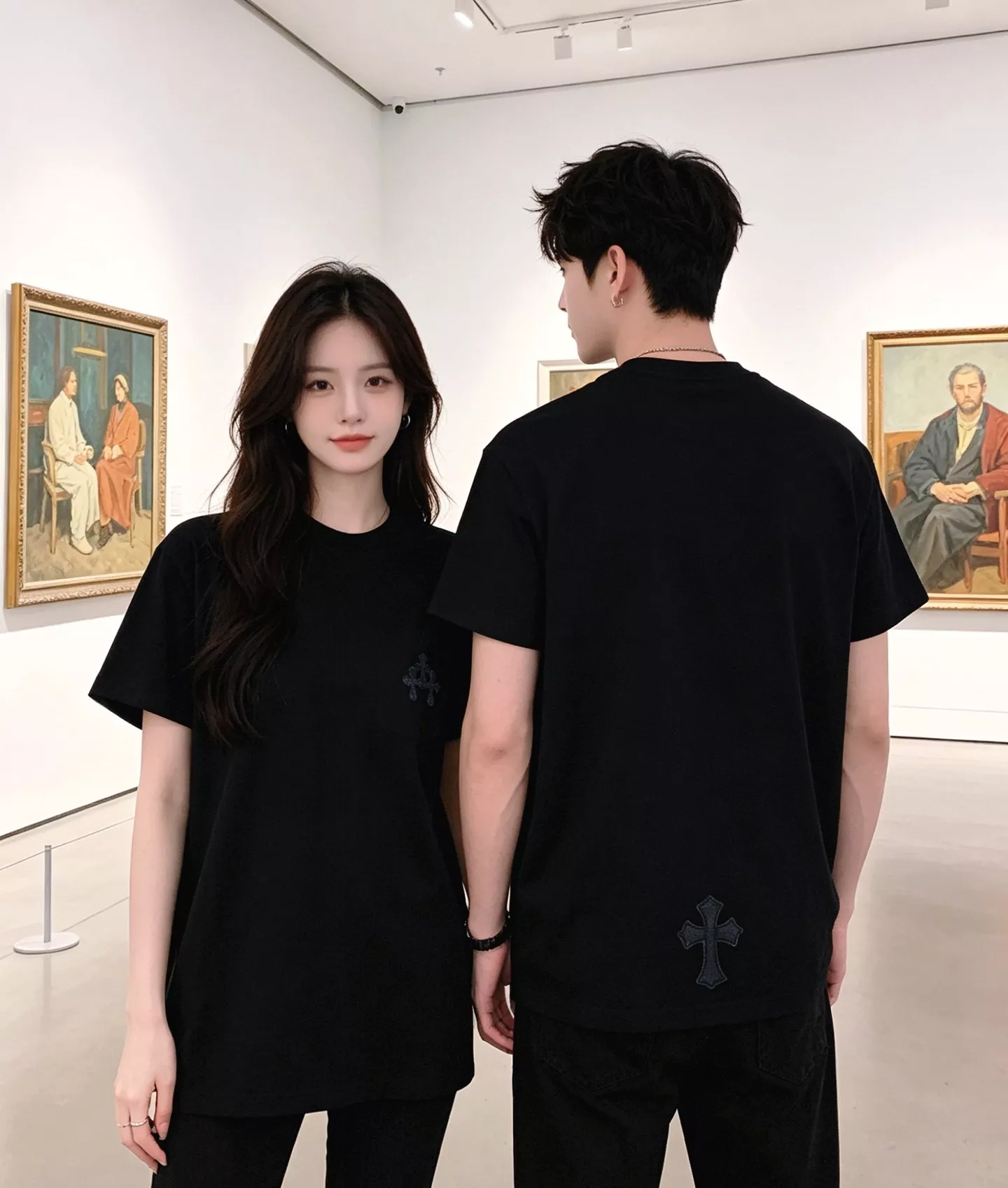 크롬하츠 포켓 배색 십자가 라운드넥 반소매 티셔츠 상세 이미지 17