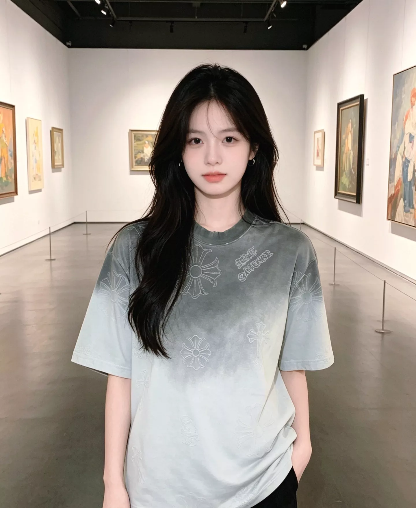 크롬하츠 로고 레이저 워싱 라운드넥 반소매 티셔츠 상세 이미지 12