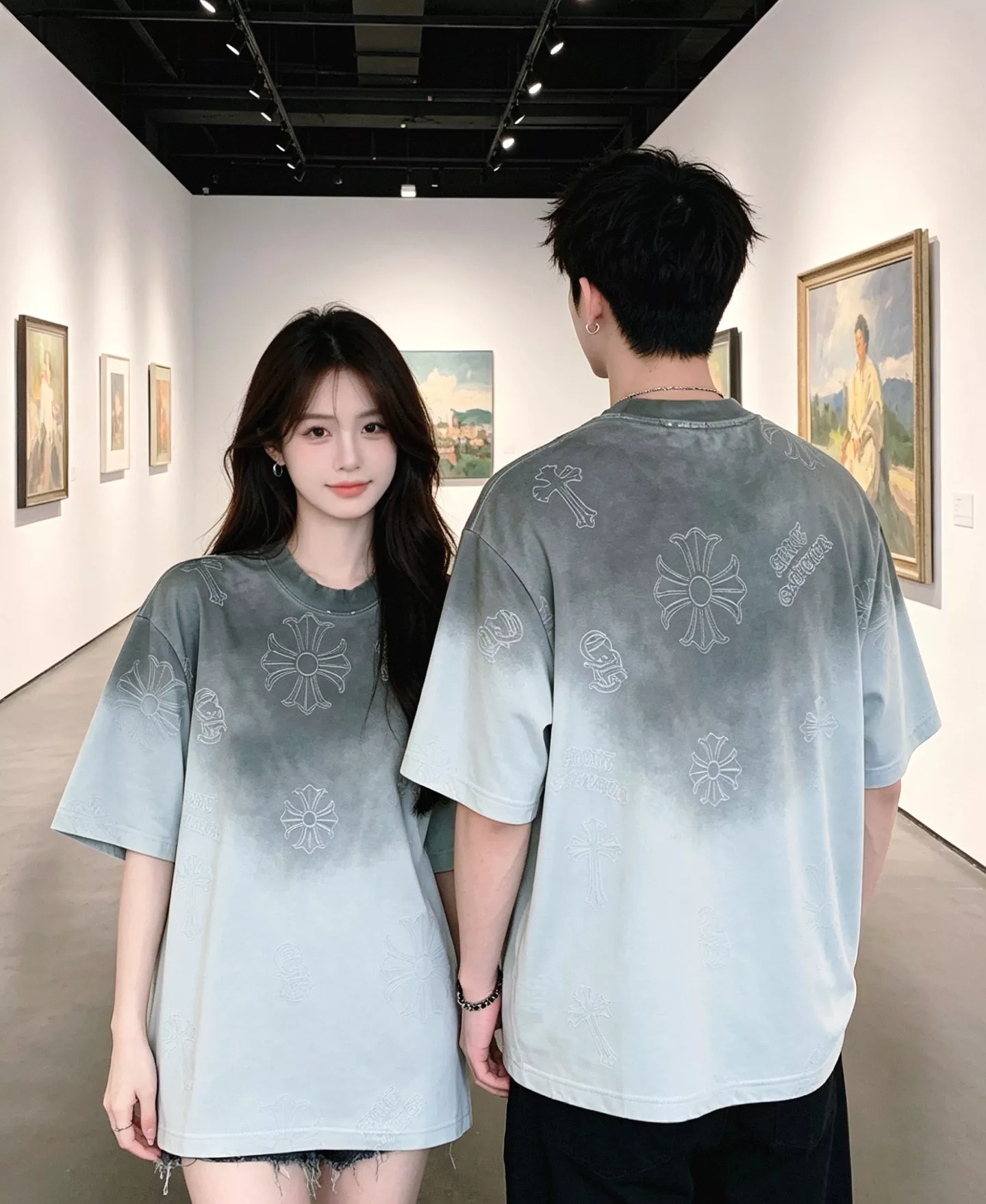 크롬하츠 로고 레이저 워싱 라운드넥 반소매 티셔츠 상세 이미지 18
