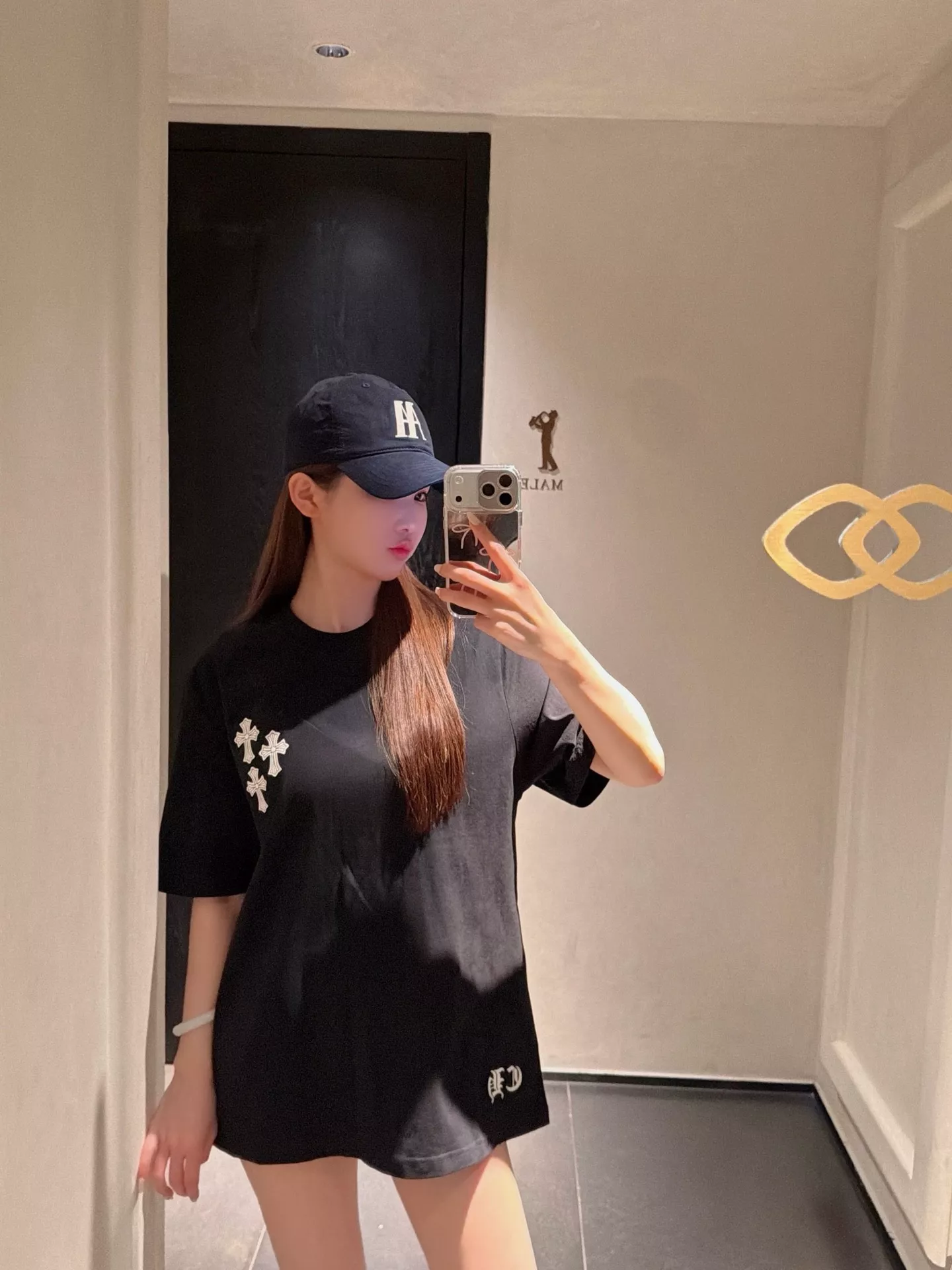 크롬하츠 십자가 자수 반소매 티셔츠 상세 이미지 13
