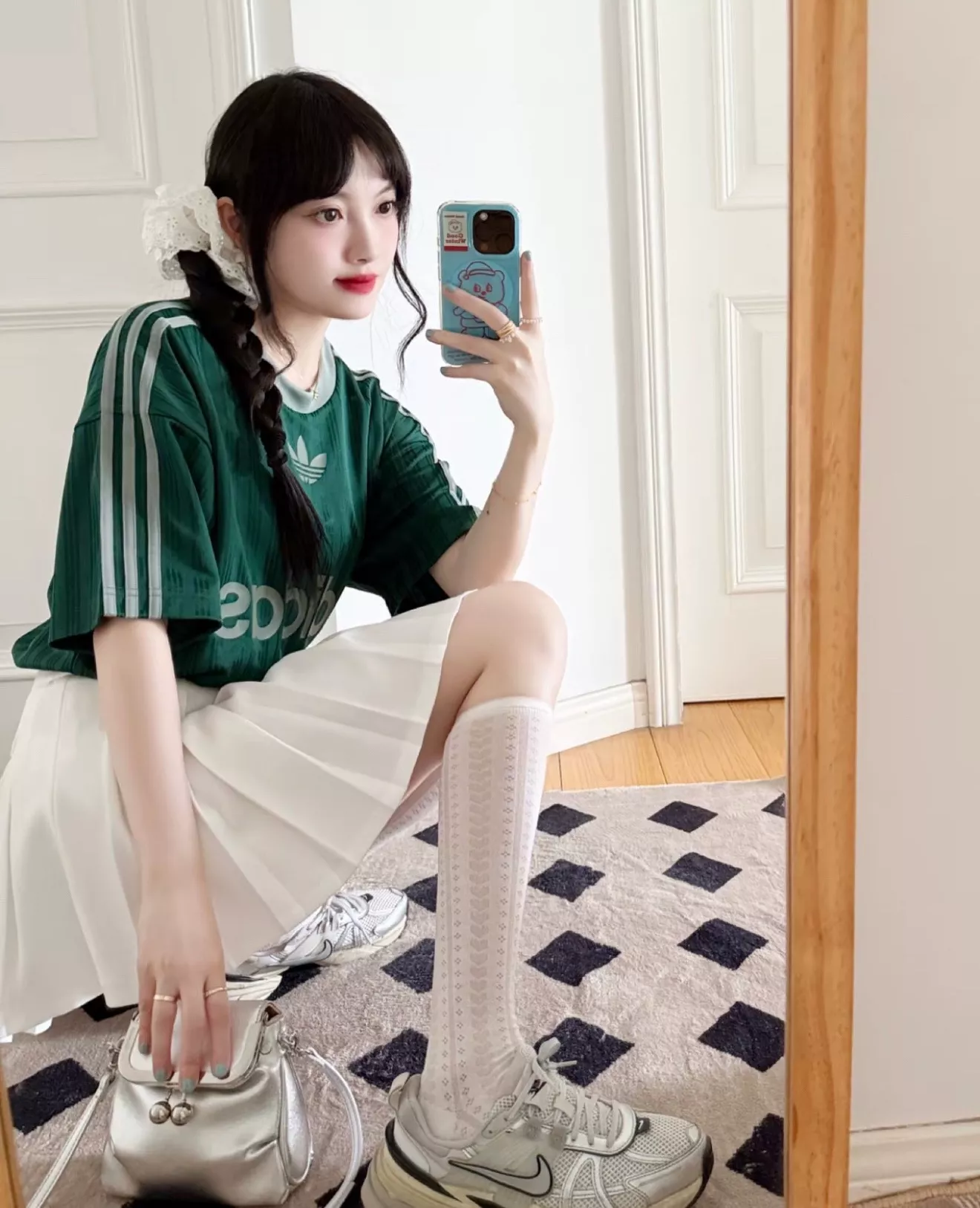아디다스 삼선 레터링 프린트 반소매 티셔츠 상세 이미지 14