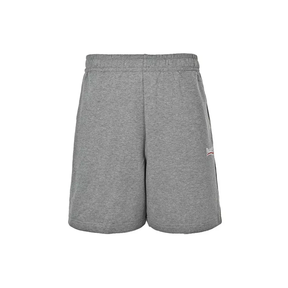 발렌시아가 클래식 자수 하프 팬츠