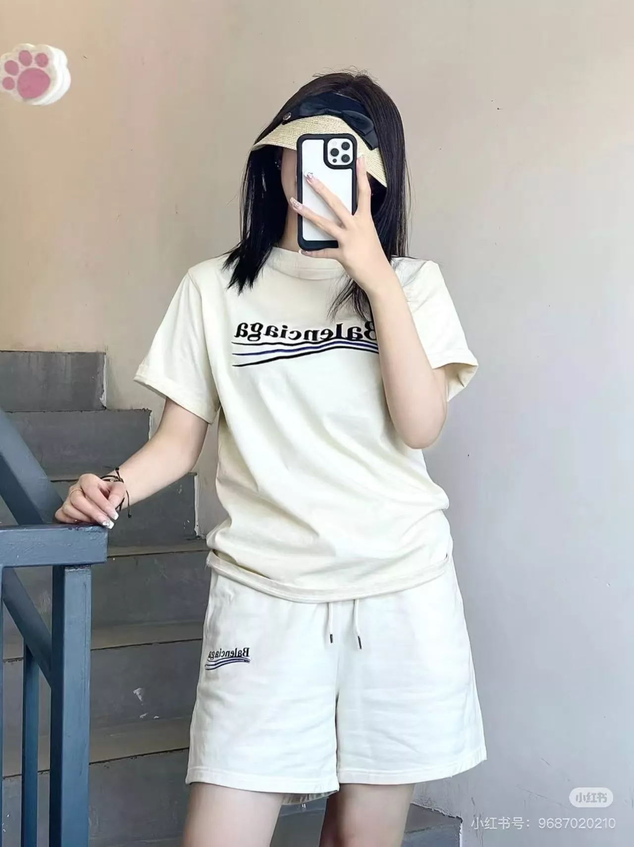 발렌시아가 클래식 콜라 자수 반바지 상세 이미지 11