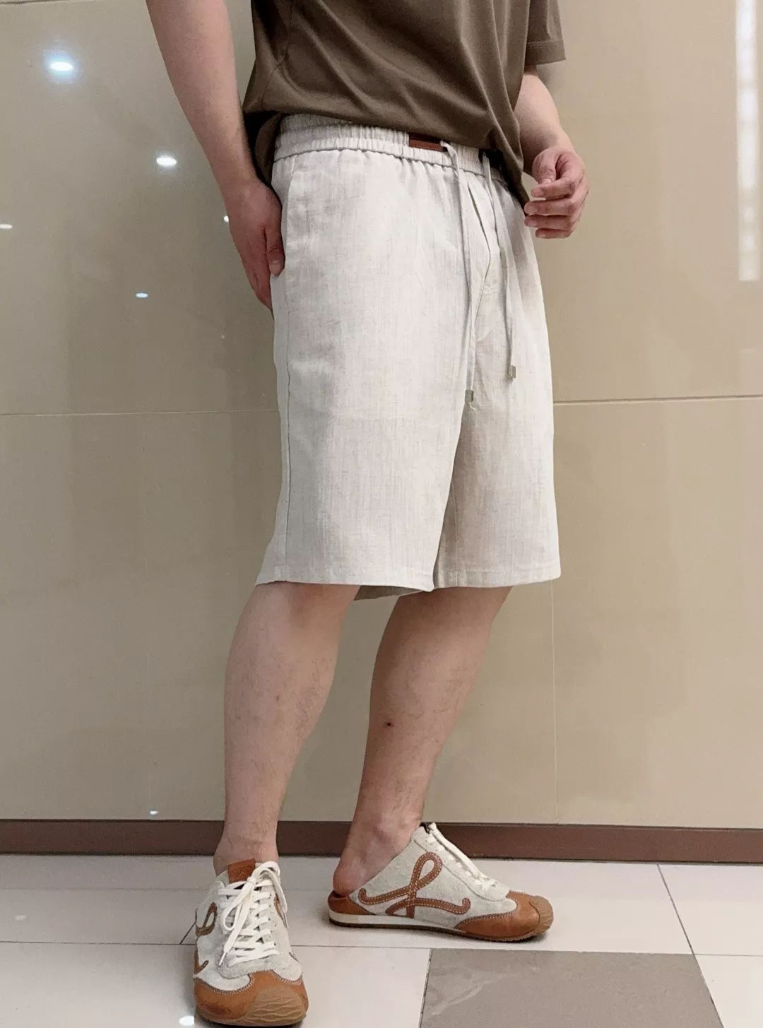 제냐 천사 린넨 혼방 드로스트링 하프 팬츠 상세 이미지 19