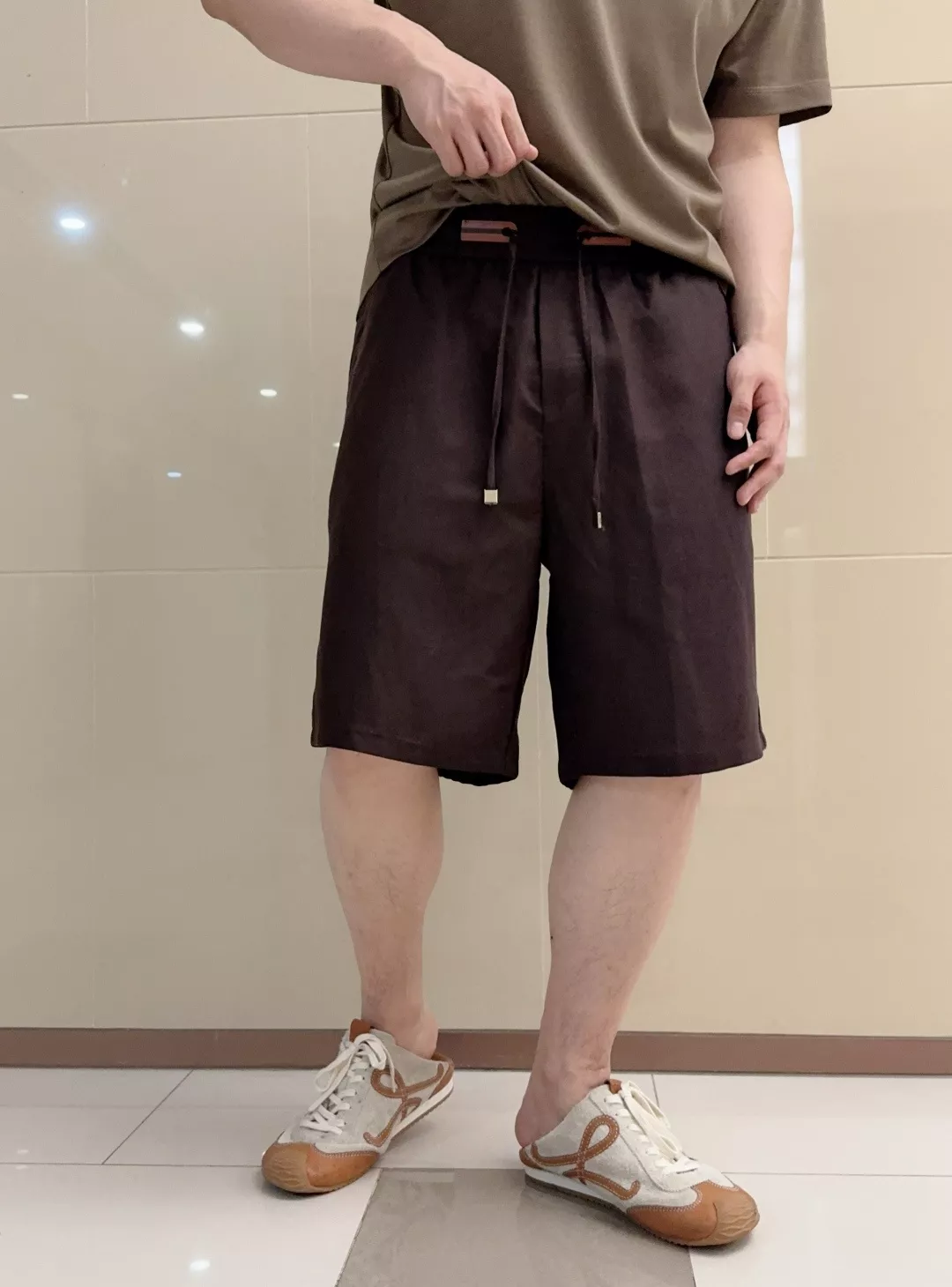 제냐 천사 린넨 혼방 드로스트링 하프 팬츠 상세 이미지 23