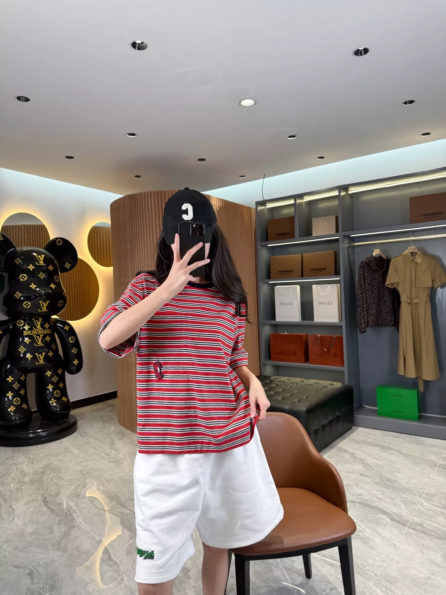 샤넬 코코 비치 스트라이프 반소매 티셔츠 상세 이미지 41
