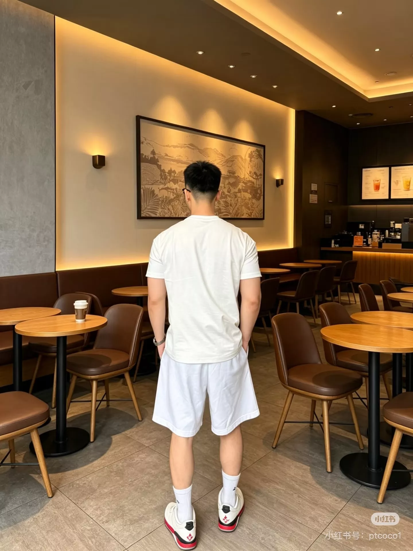 발렌시아가 그린 프린트 디테일 코튼 블렌드 하프 팬츠 상세 이미지 27