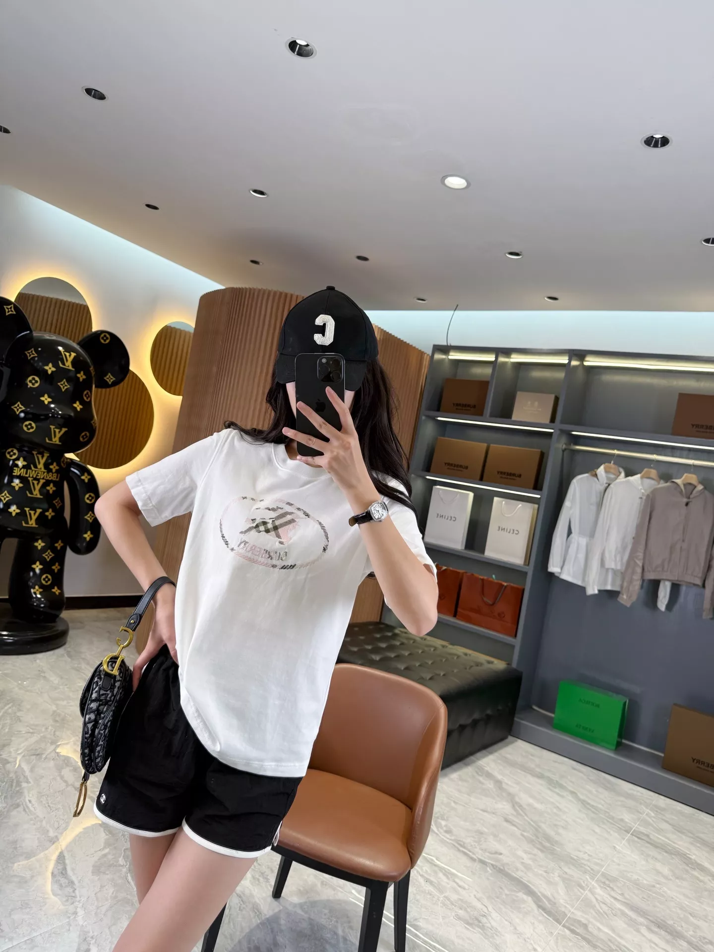 버버리 기사 문장 자수 체크 반소매 티셔츠 상세 이미지 69