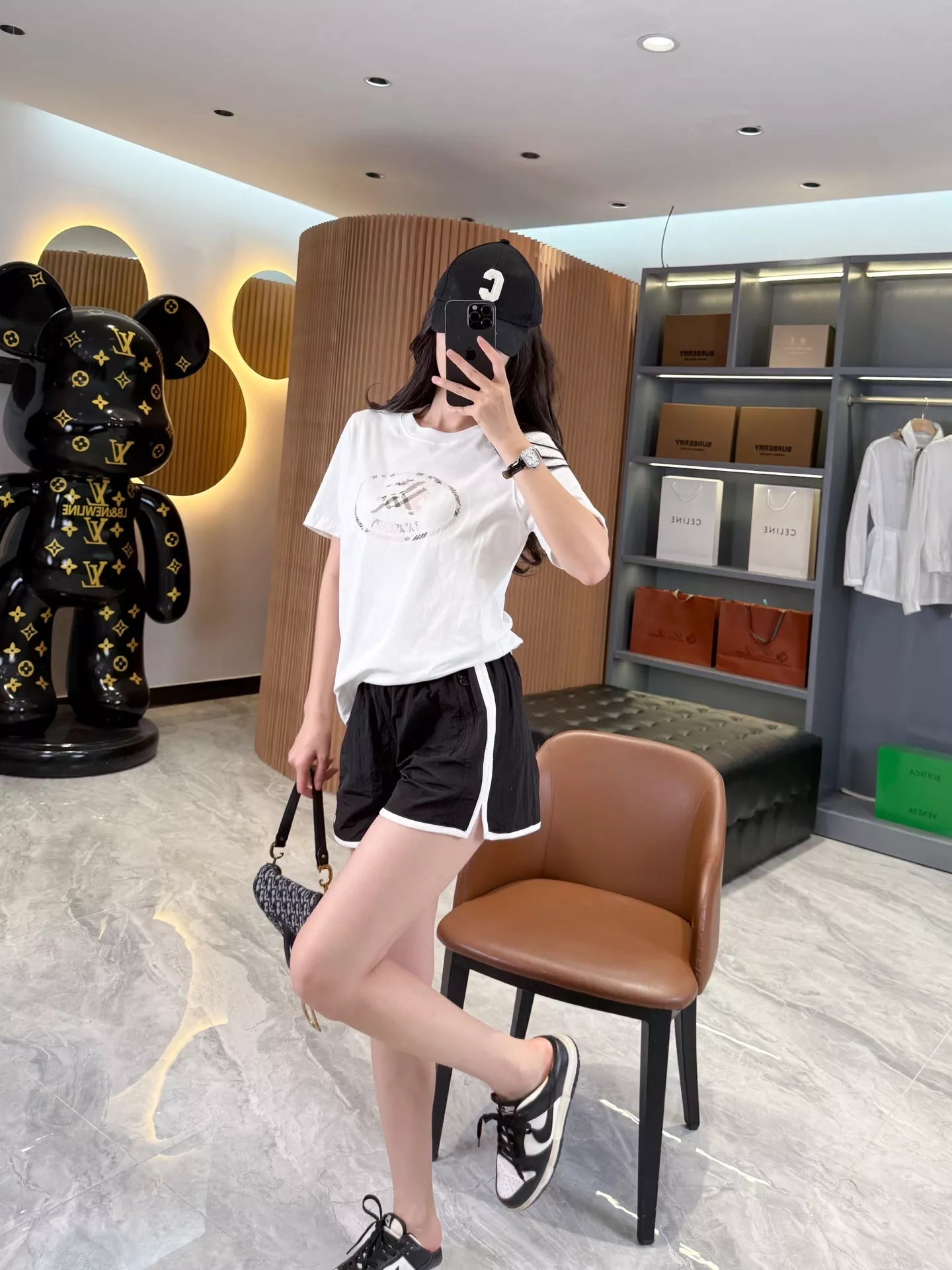 버버리 기사 문장 자수 체크 반소매 티셔츠 상세 이미지 77