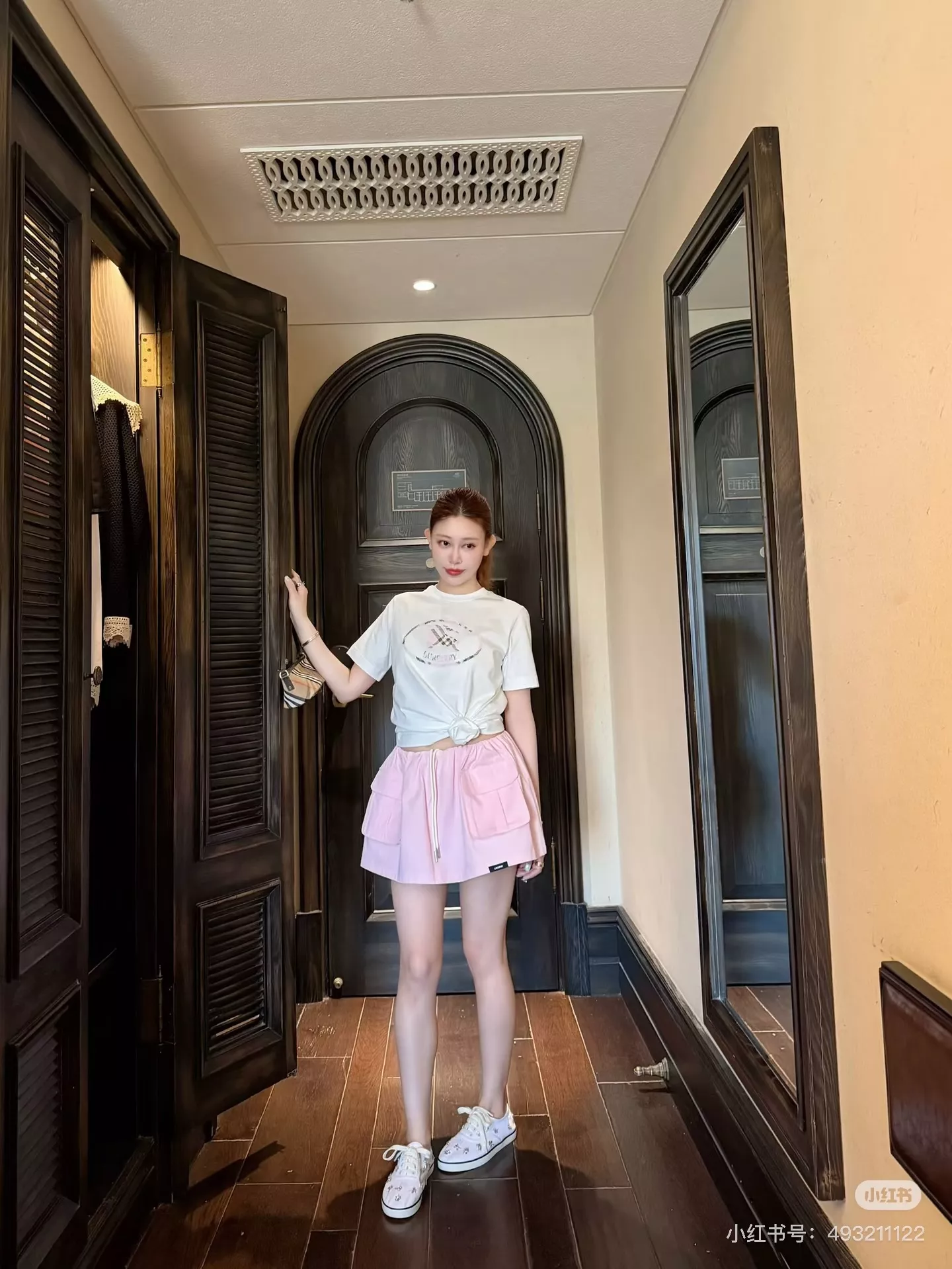 버버리 기사 문장 자수 체크 반소매 티셔츠 상세 이미지 51