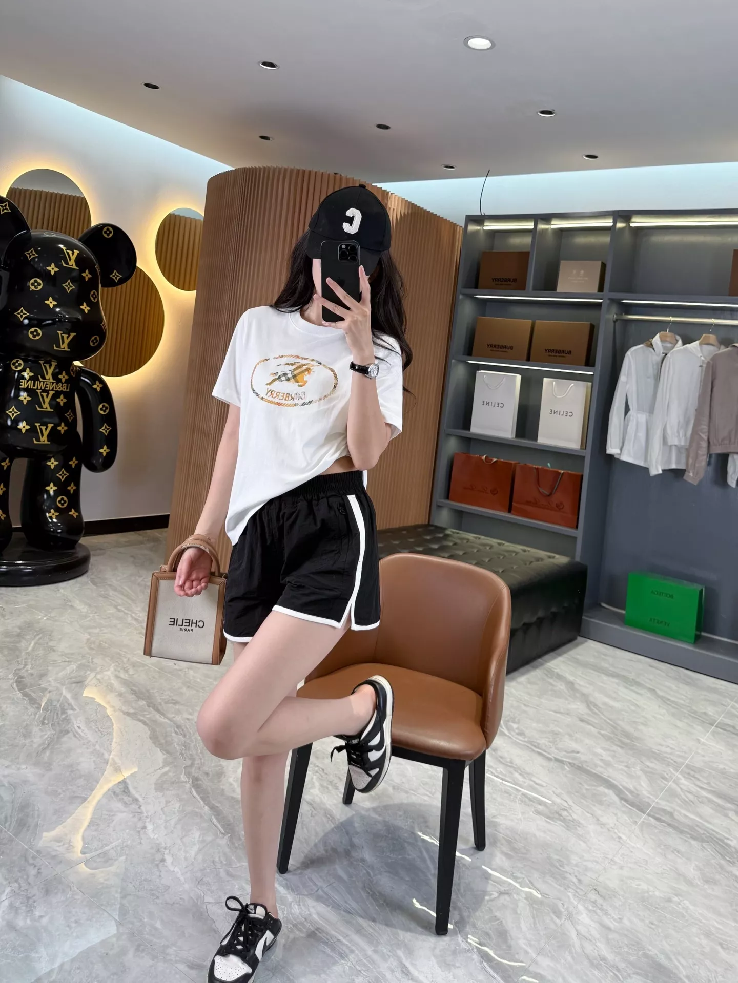버버리 기사 문장 자수 체크 반소매 티셔츠 상세 이미지 65