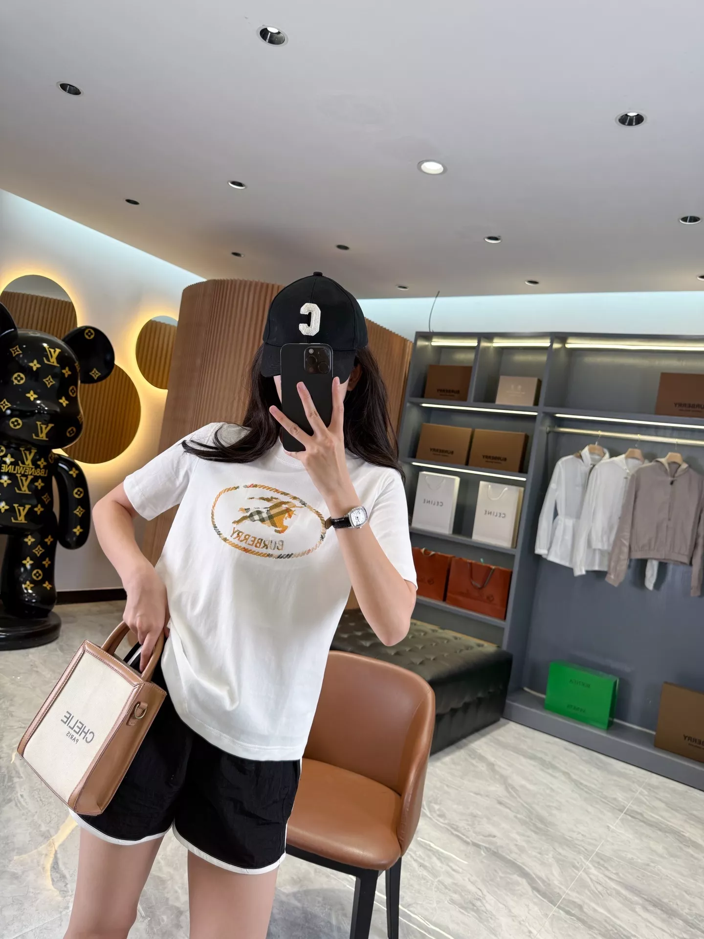 버버리 기사 문장 자수 체크 반소매 티셔츠 상세 이미지 68