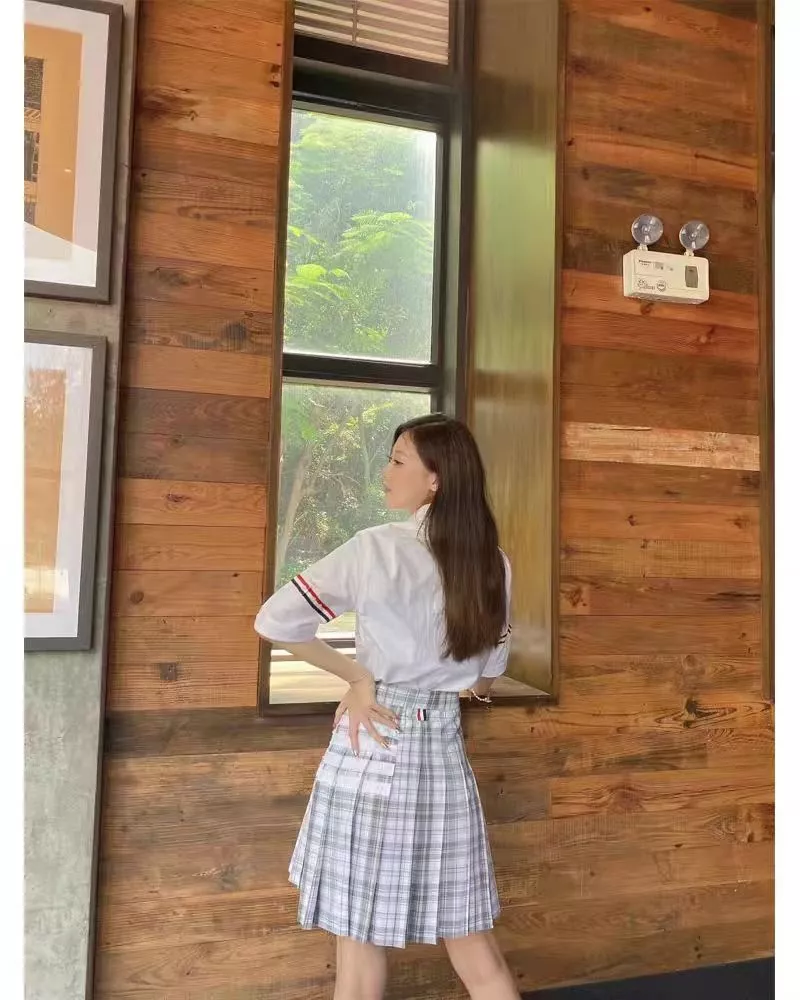 톰브라운 체크 플리츠 스커트 상세 이미지 13