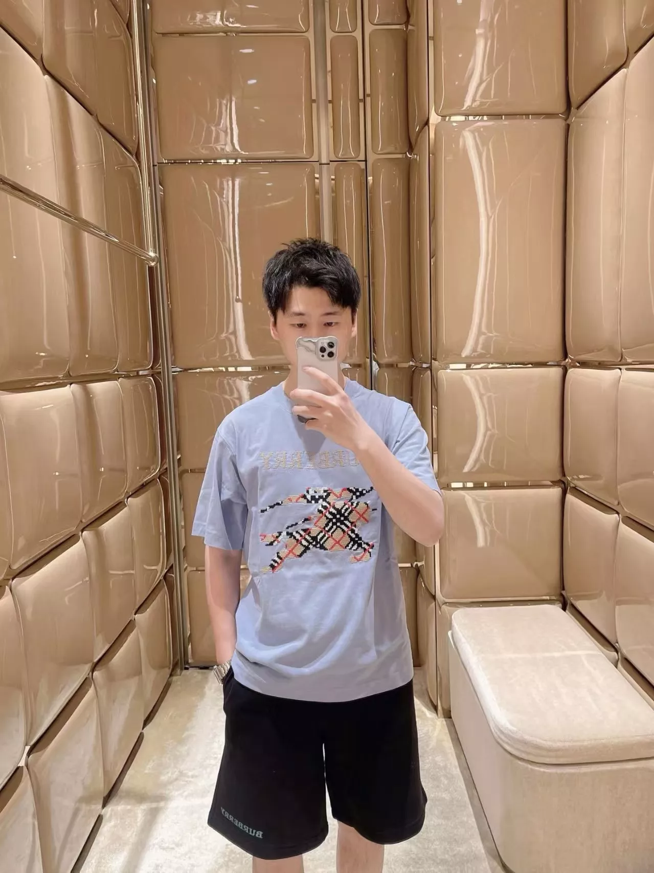 버버리 마술 기사 미니 로고 하프 팬츠 상세 이미지 9