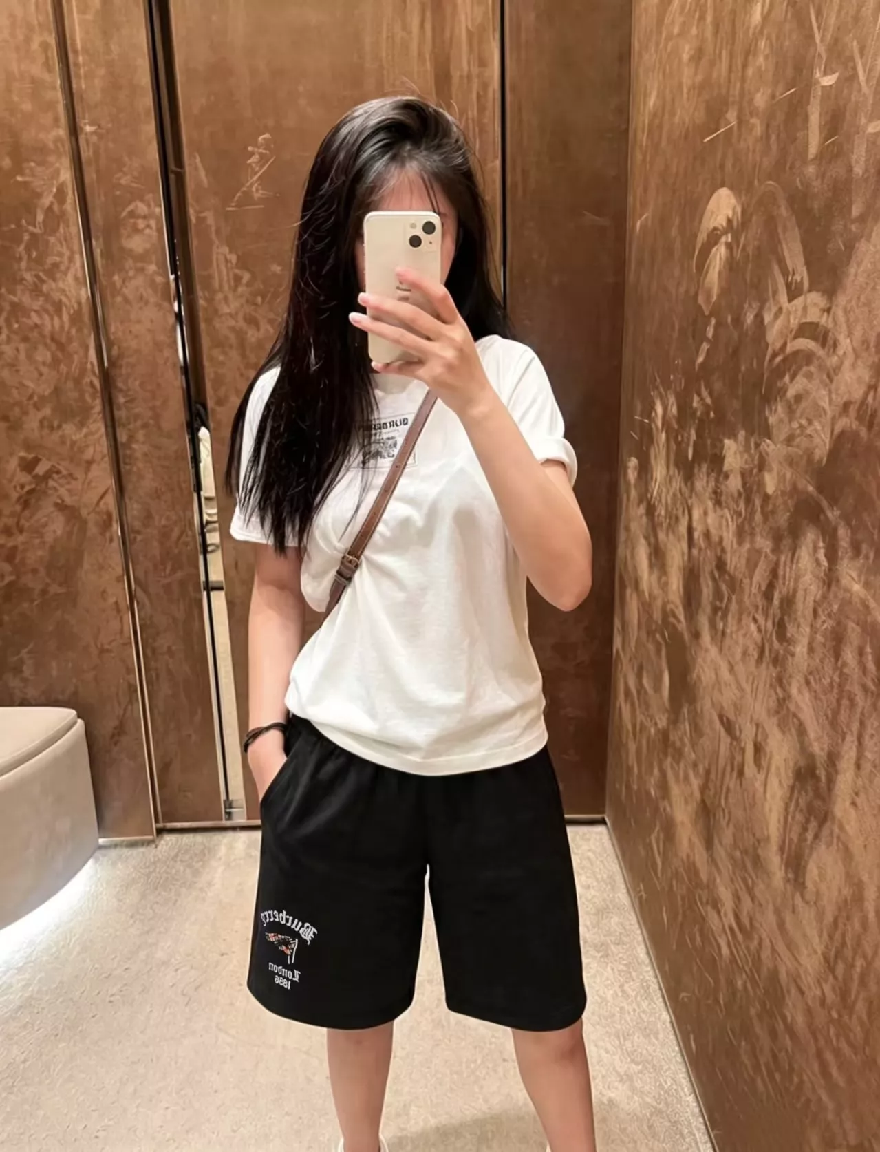 버버리 체크 플래그 레터링 반바지 상세 이미지 13