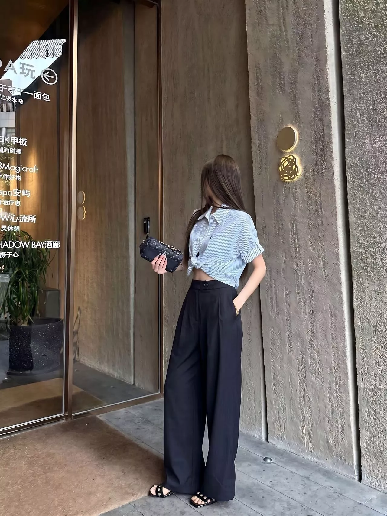 프라다 하이웨이스트 와이드 팬츠 상세 이미지 22