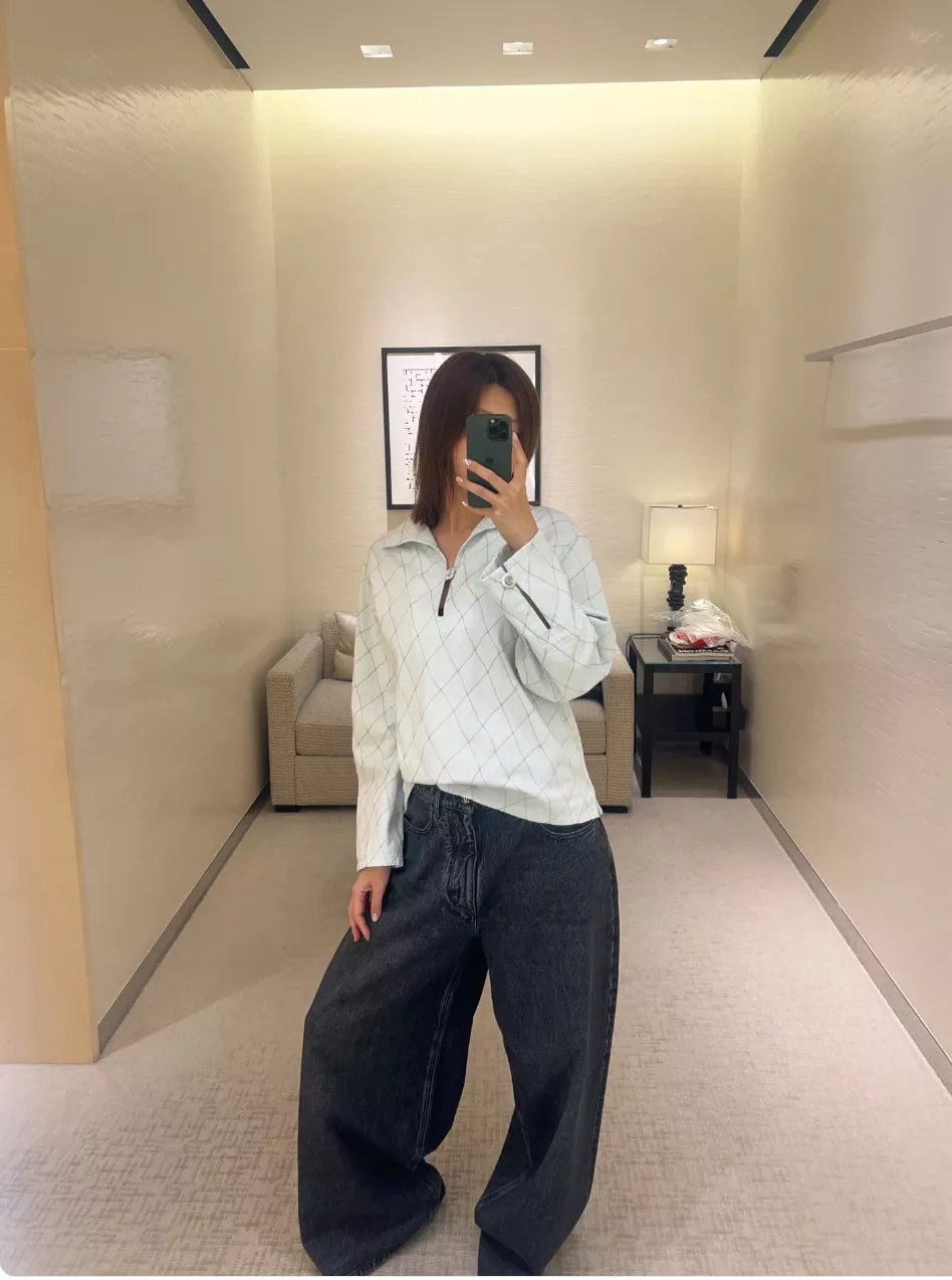 샤넬 다이아 퀼팅 패턴 데님 코튼 긴소매 셔츠 상세 이미지 18