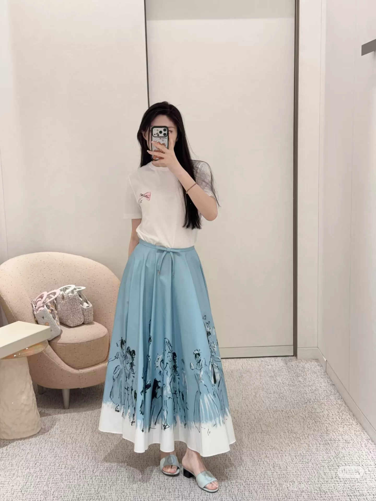 디올 블루 프린트 A라인 스커트 상세 이미지 18