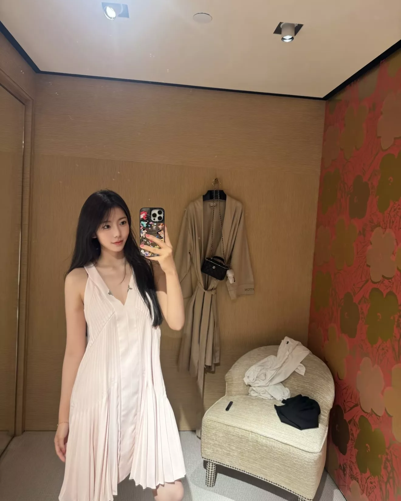 로에베 브이넥 플리츠 민소매 원피스 상세 이미지 68