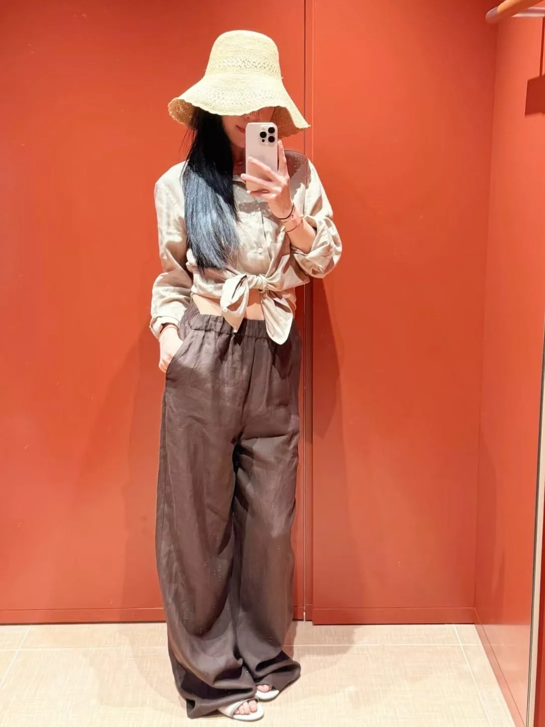 로로피아나 린넨 스트레이트 롱 팬츠 상세 이미지 18
