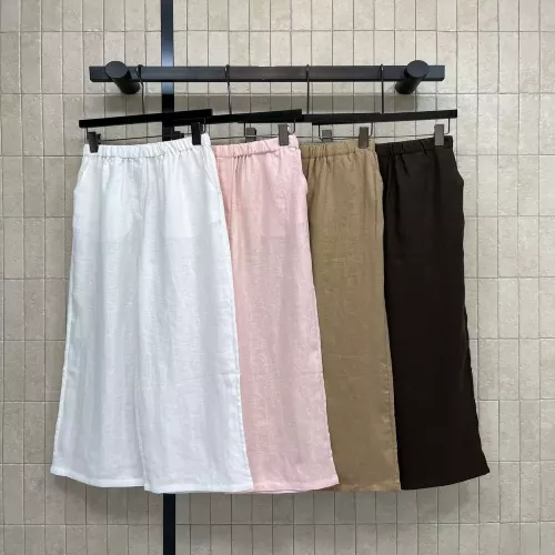 로로피아나 린넨 스트레이트 롱 팬츠