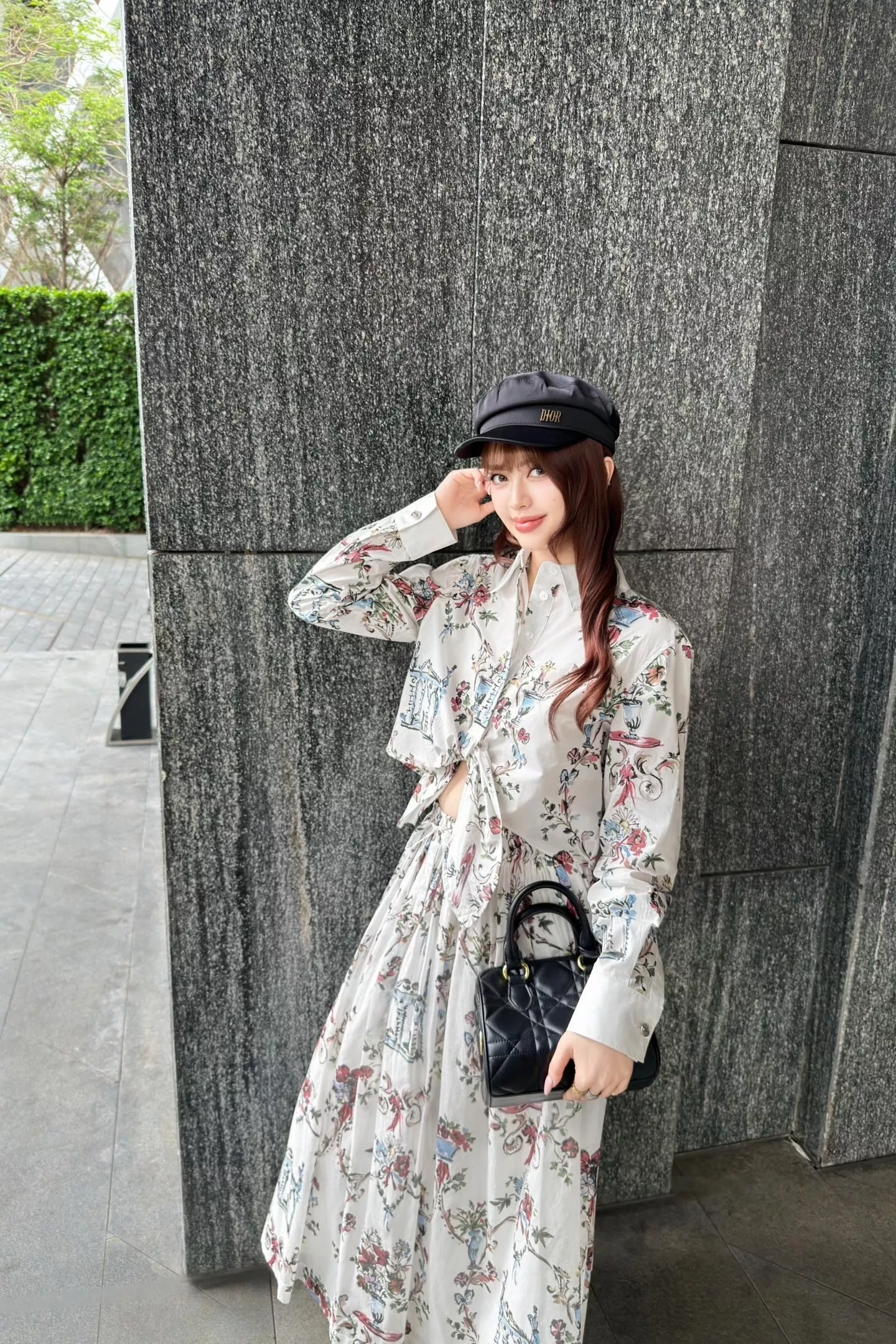 디올 플라워 프린트 플리츠 롱 스커트 상세 이미지 38