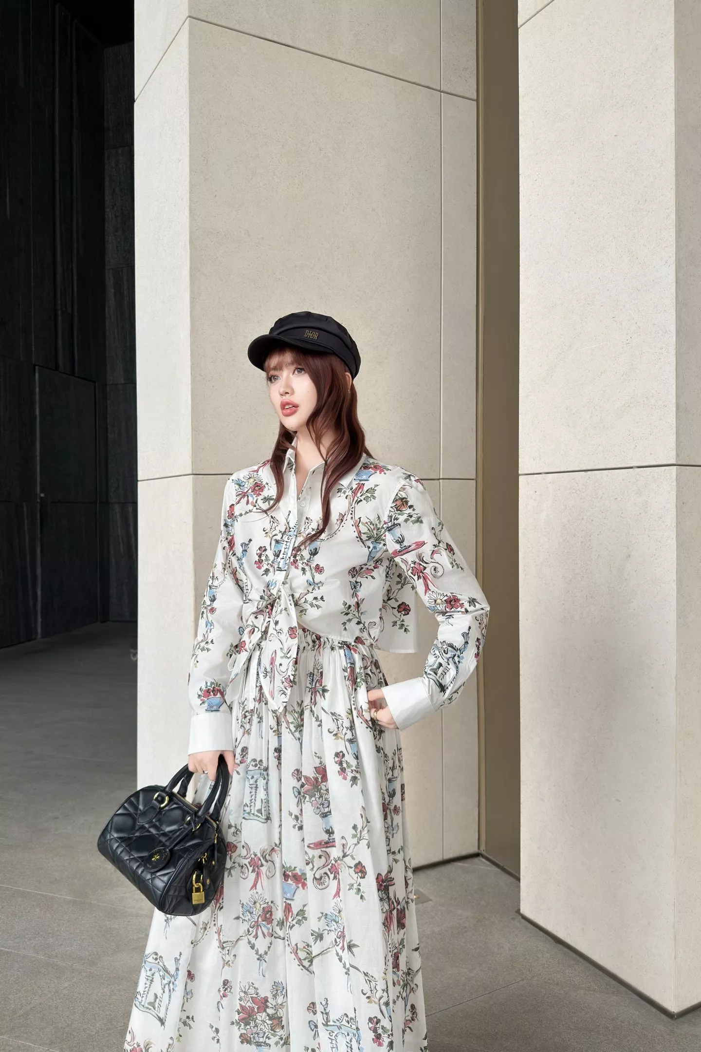 디올 플라워 프린트 플리츠 롱 스커트 상세 이미지 34
