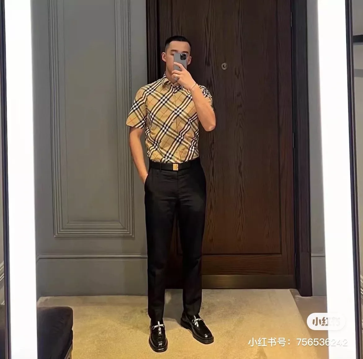 버버리 빈티지 체크 코튼 반소매 셔츠 상세 이미지 28