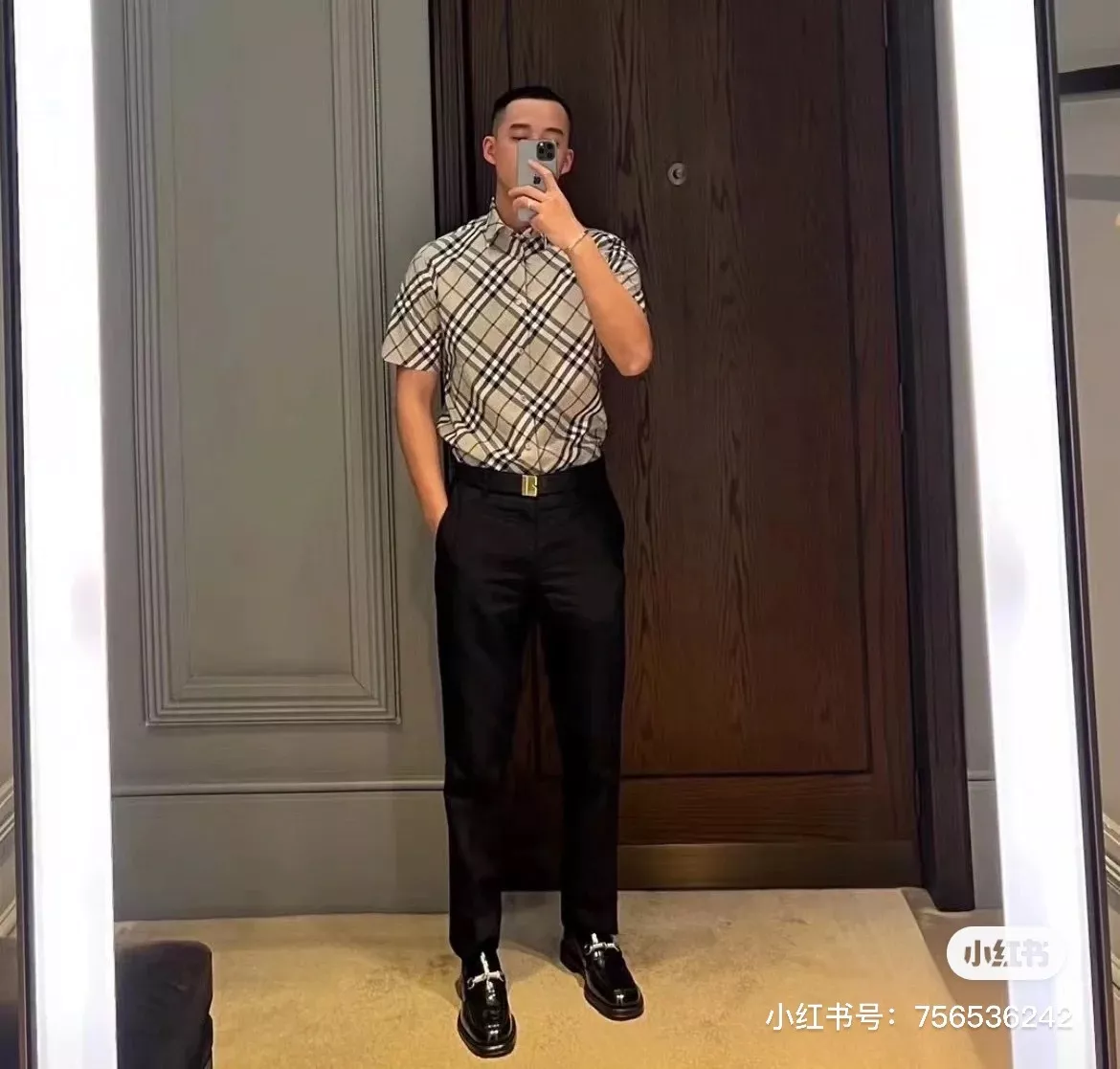 버버리 빈티지 체크 코튼 반소매 셔츠 상세 이미지 33
