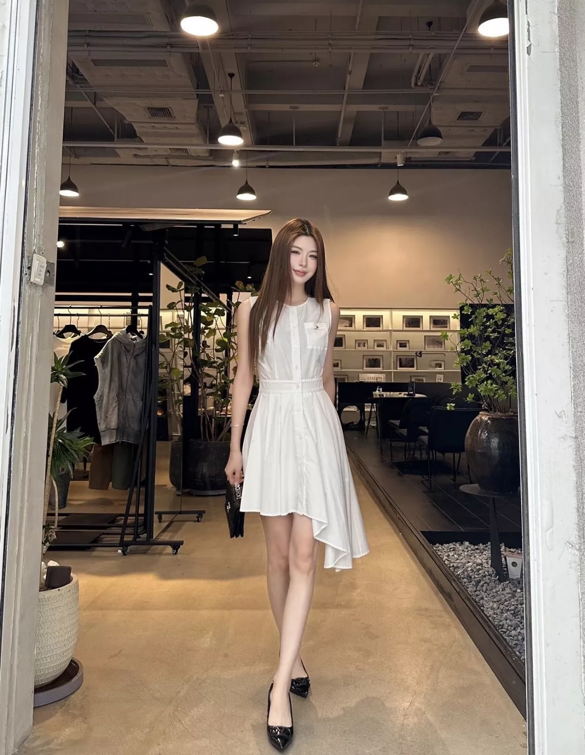 루이비통 민소매 플리츠 셔츠형 원피스 상세 이미지 61