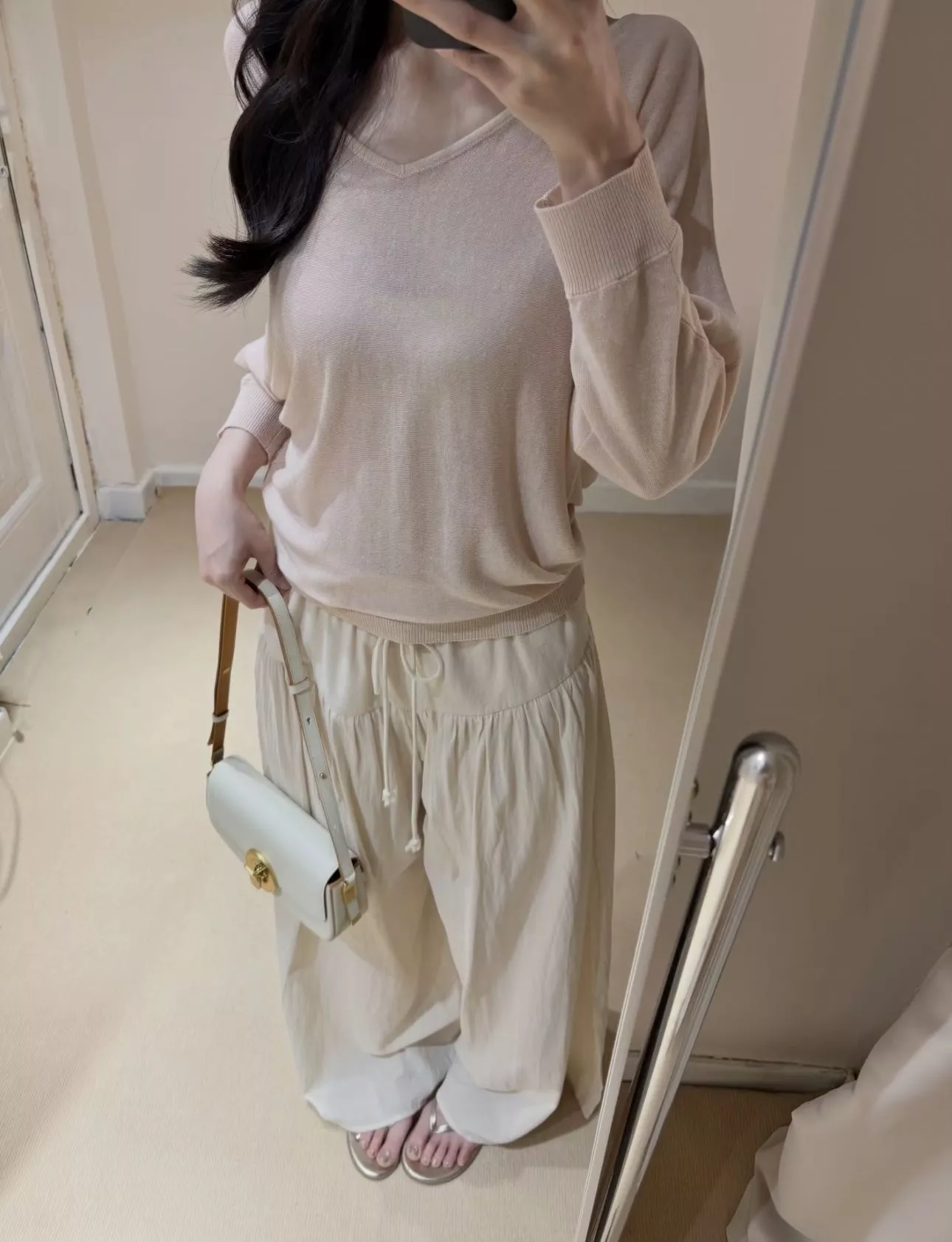 더로우 여성 롱 와이드 큐롯 팬츠 상세 이미지 54