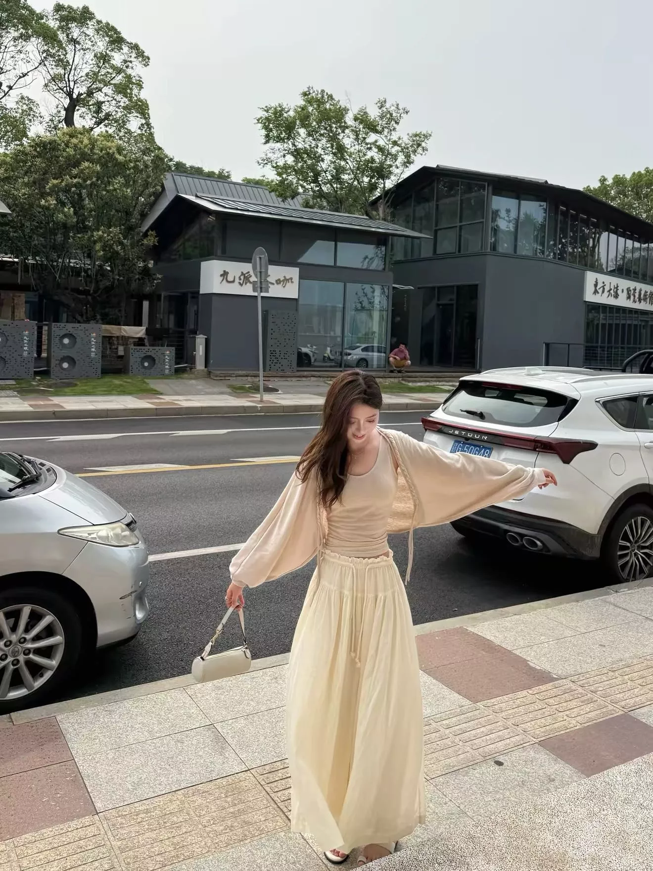 더로우 여성 롱 와이드 큐롯 팬츠 상세 이미지 25