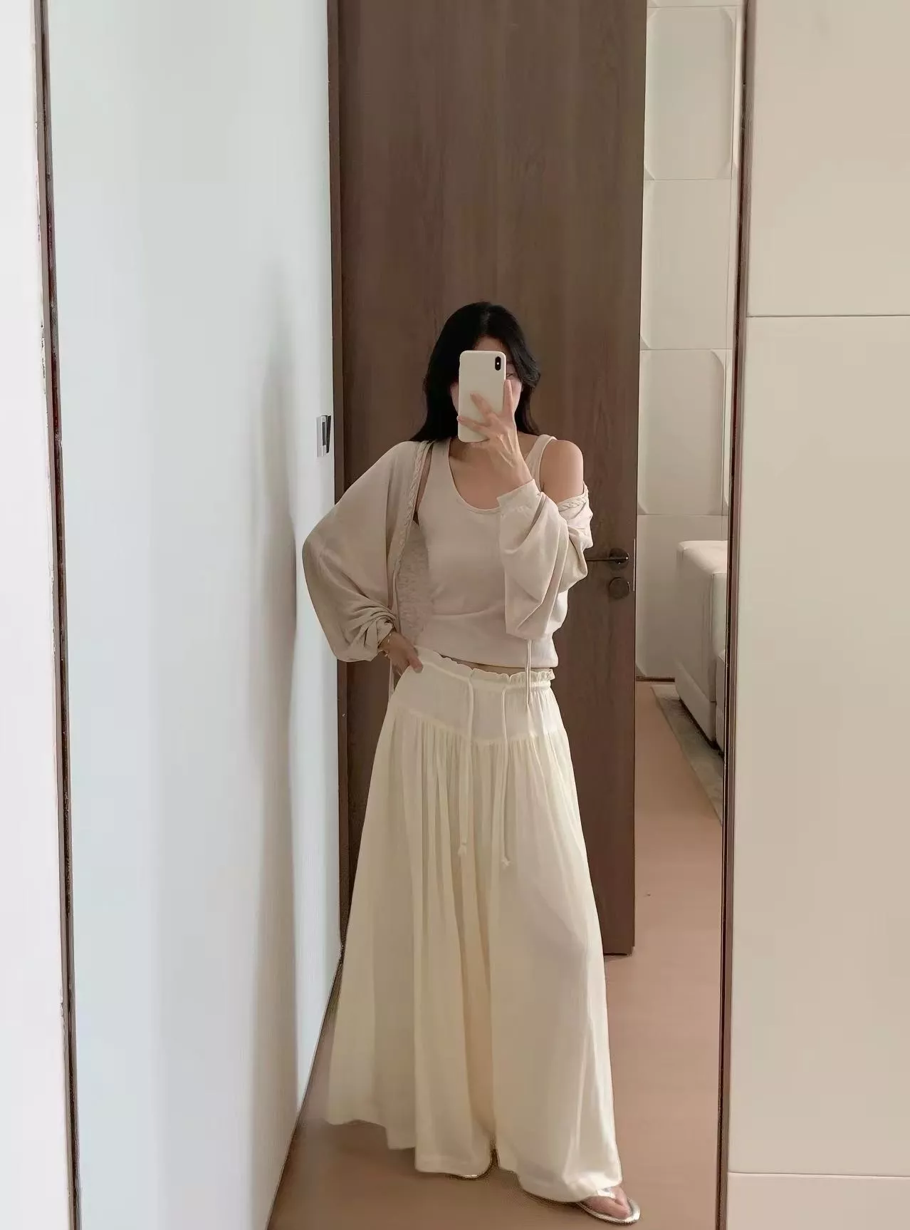 더로우 여성 롱 와이드 큐롯 팬츠 상세 이미지 27