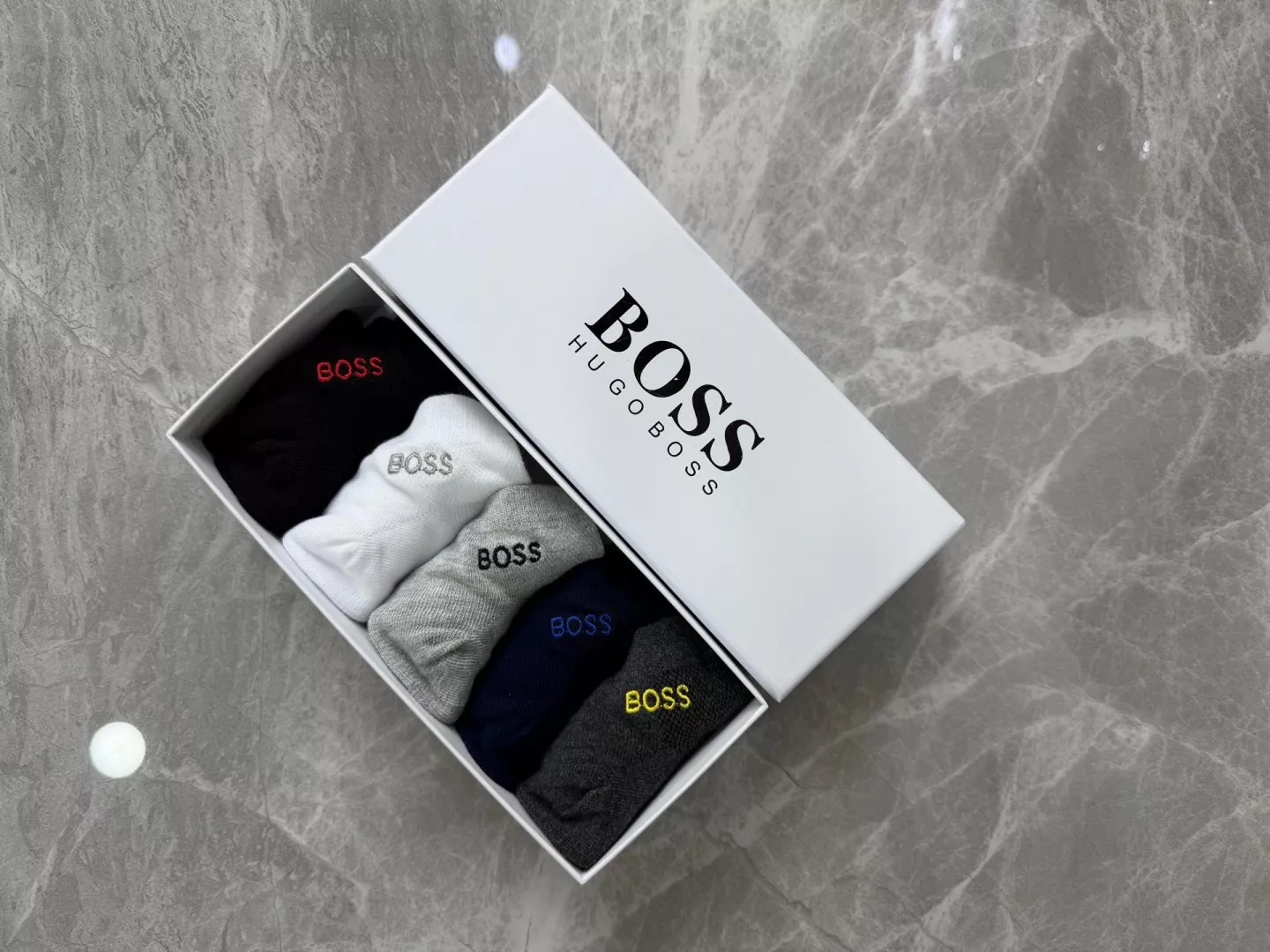 보스 자수 포인트 중단 길이 장목 양말 세트 상세 이미지 2