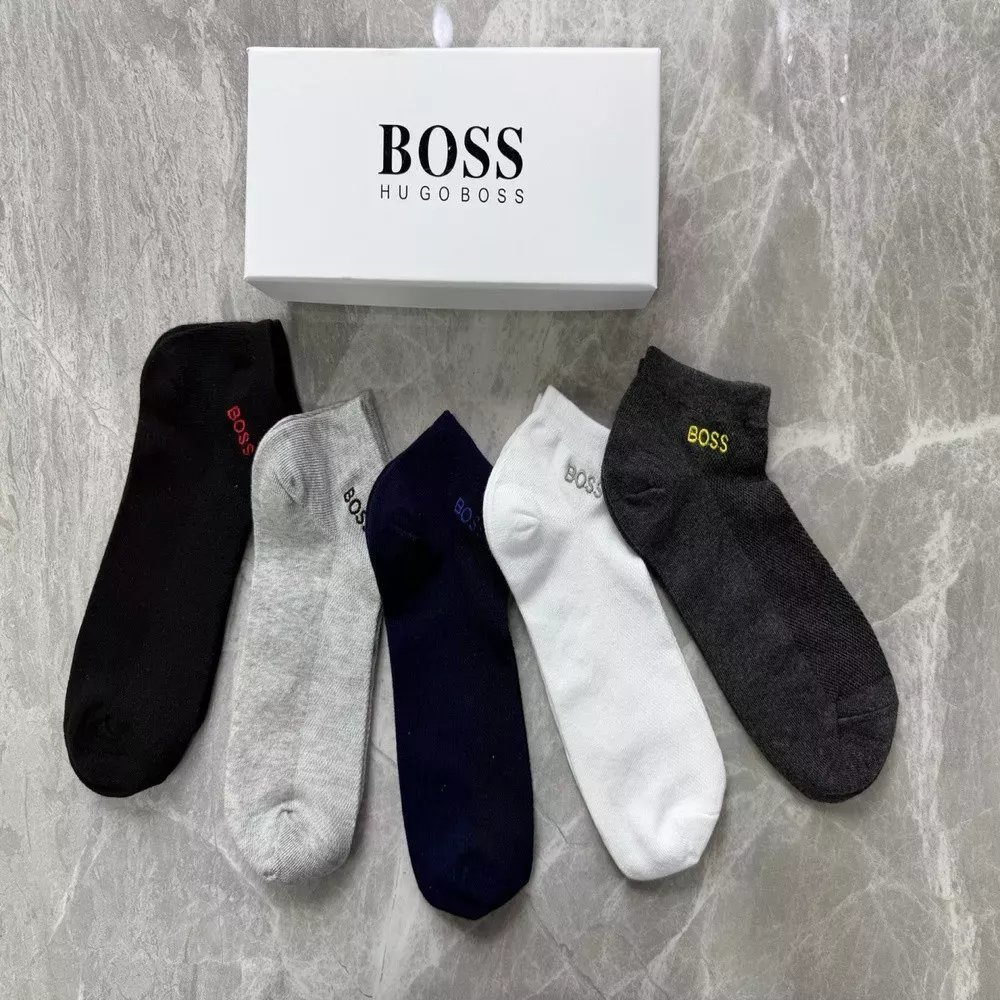 보스 자수 포인트 중단 길이 장목 양말 세트