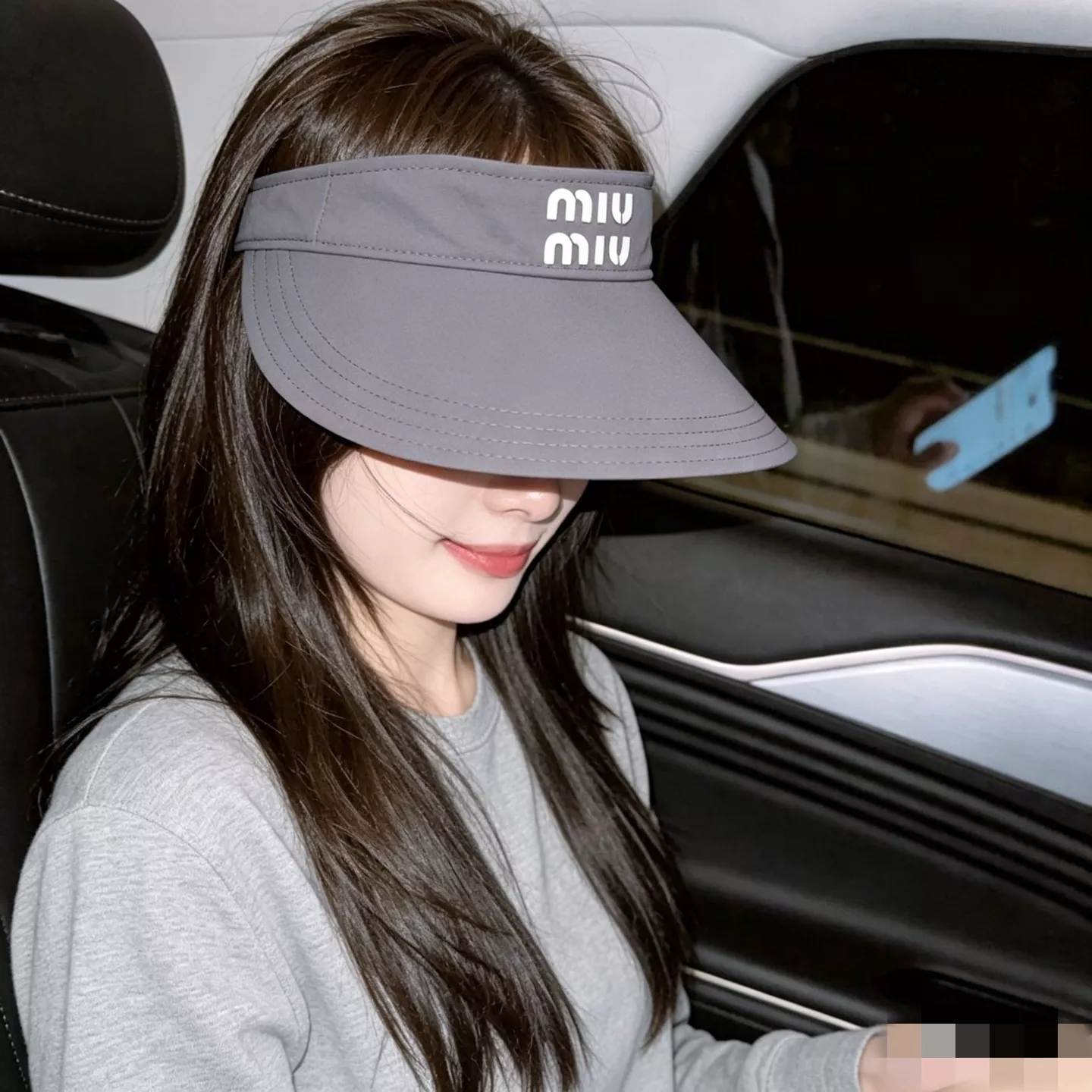 미우미우 마카롱 컬러 계열 오픈탑 썬캡 상세 이미지 8