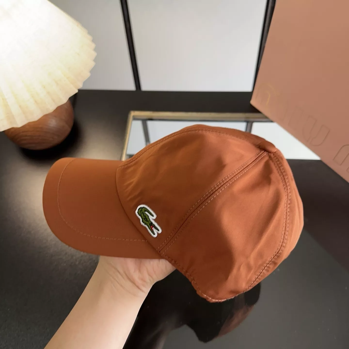라코스테 악어 자수 로고 볼캡 상세 이미지 4