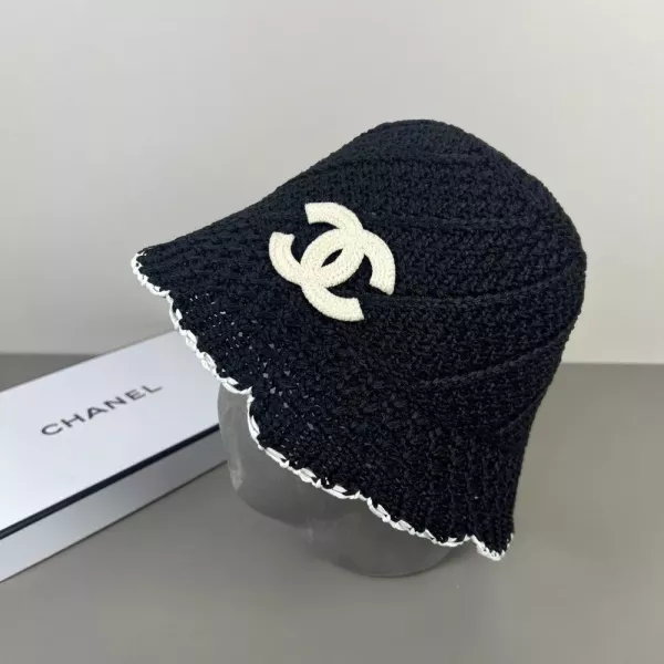 샤넬 니트 플라워 레이스 밀짚 썬햇