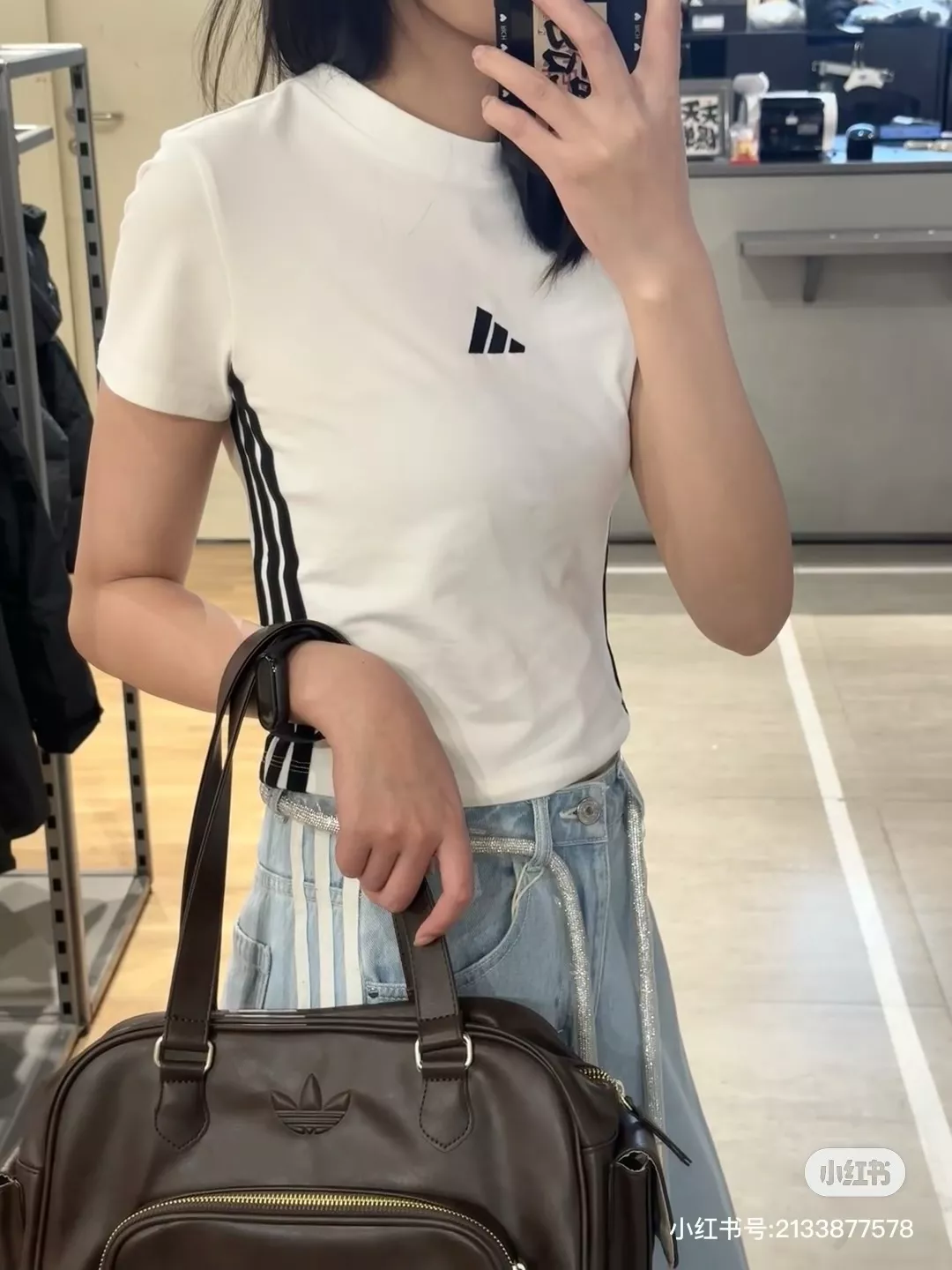 아디다스 여성 크롭 반소매 티셔츠 상세 이미지 15